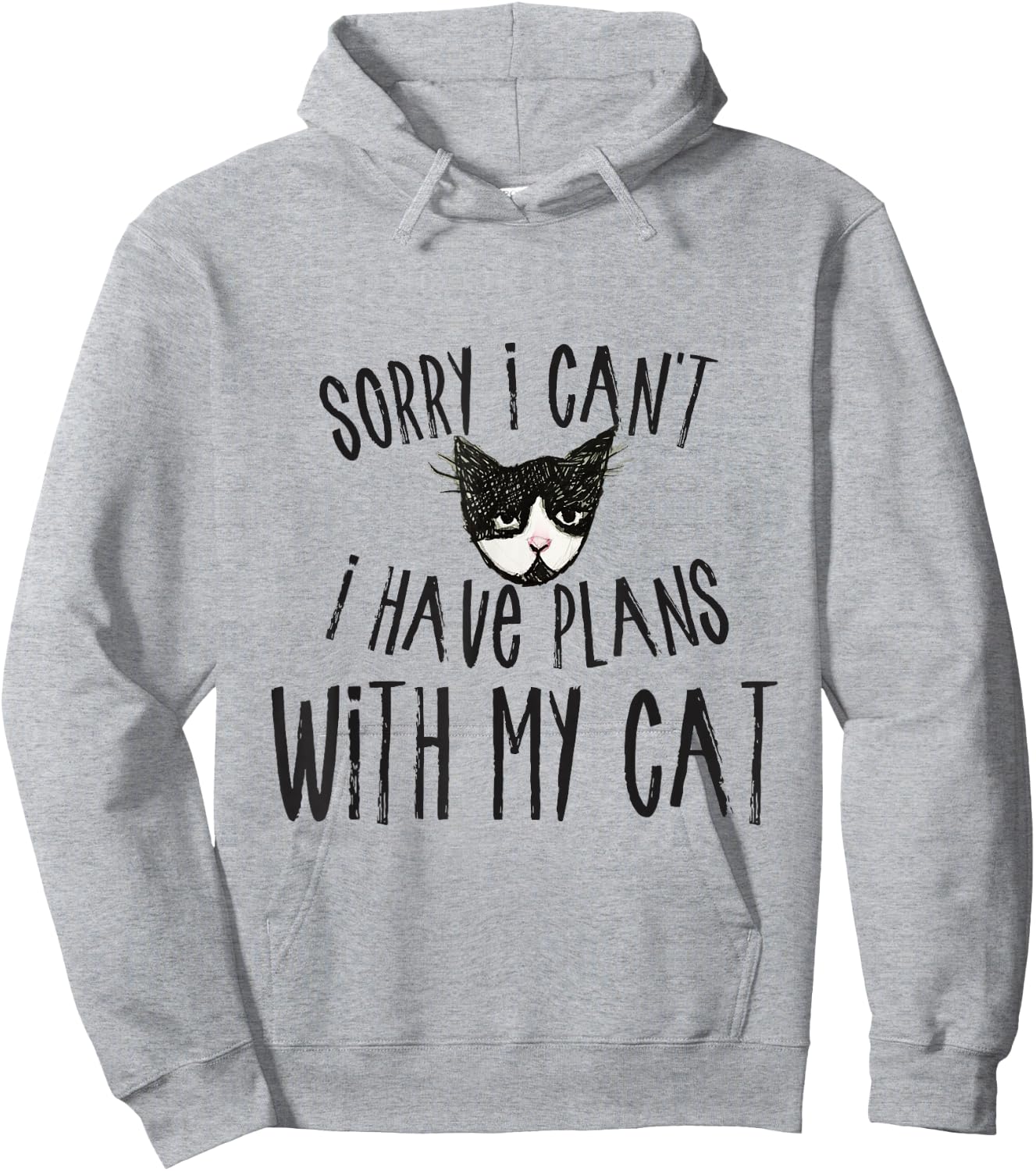 Sorry I can't I have plans with my Cat Short Sleeve Hoodie - Hoodie | Ash