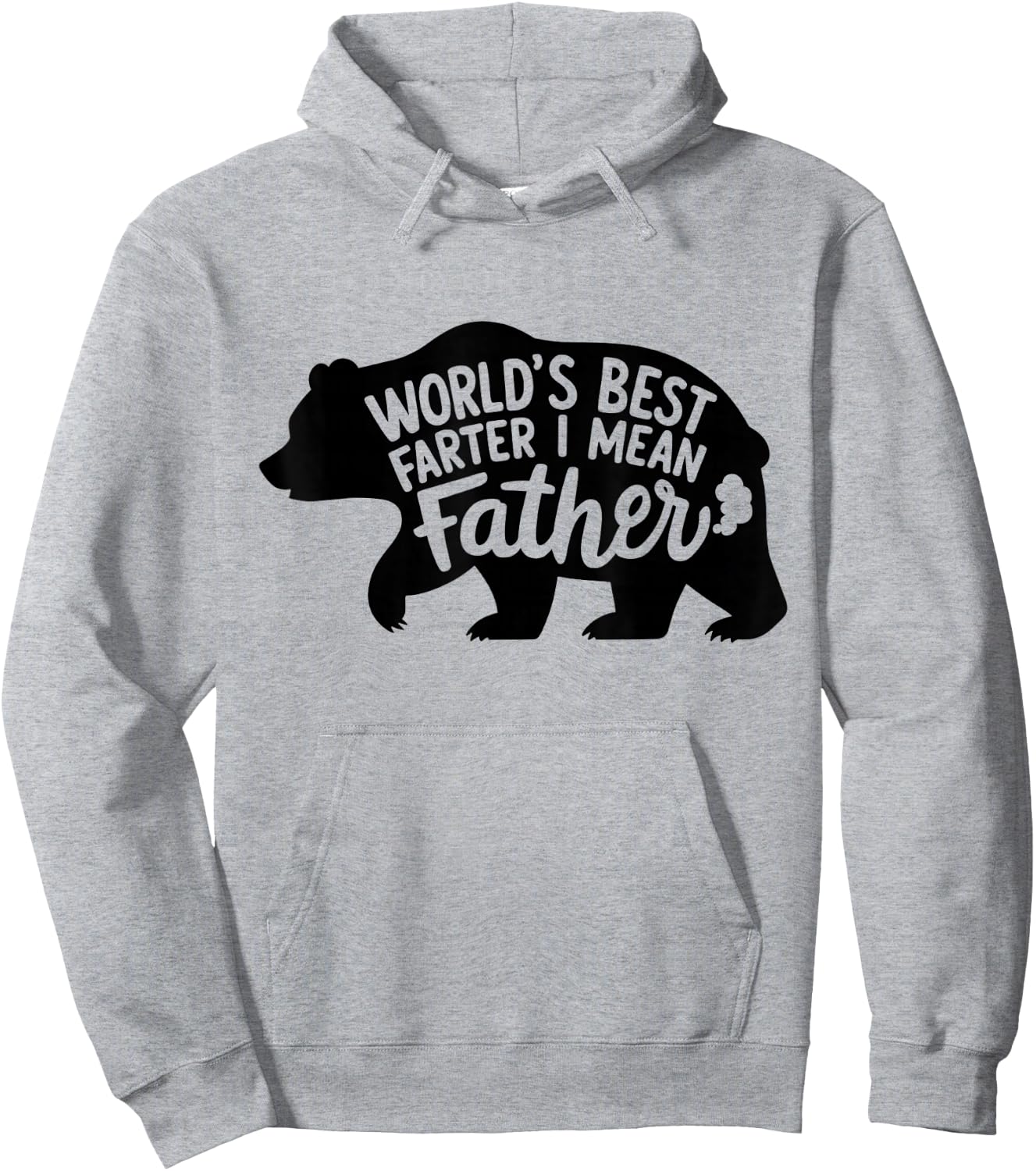 World's Best Farter I Mean Father Dads Gifts Bear Funny Hoodie - Hoodie | Ash