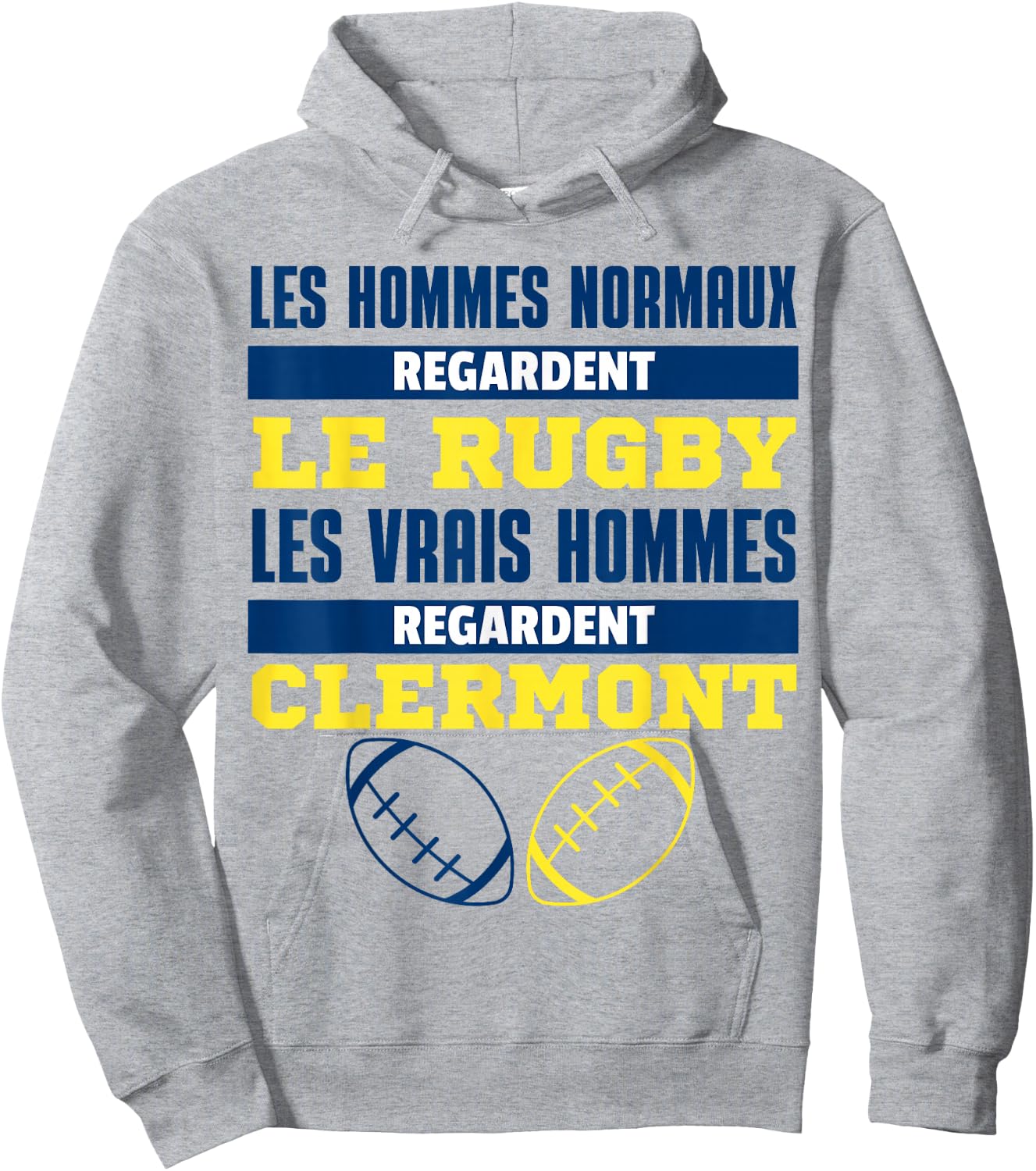 Clermont Ferrand Rugby Supporter Gift Humour Hoodie - Hoodie | Ash