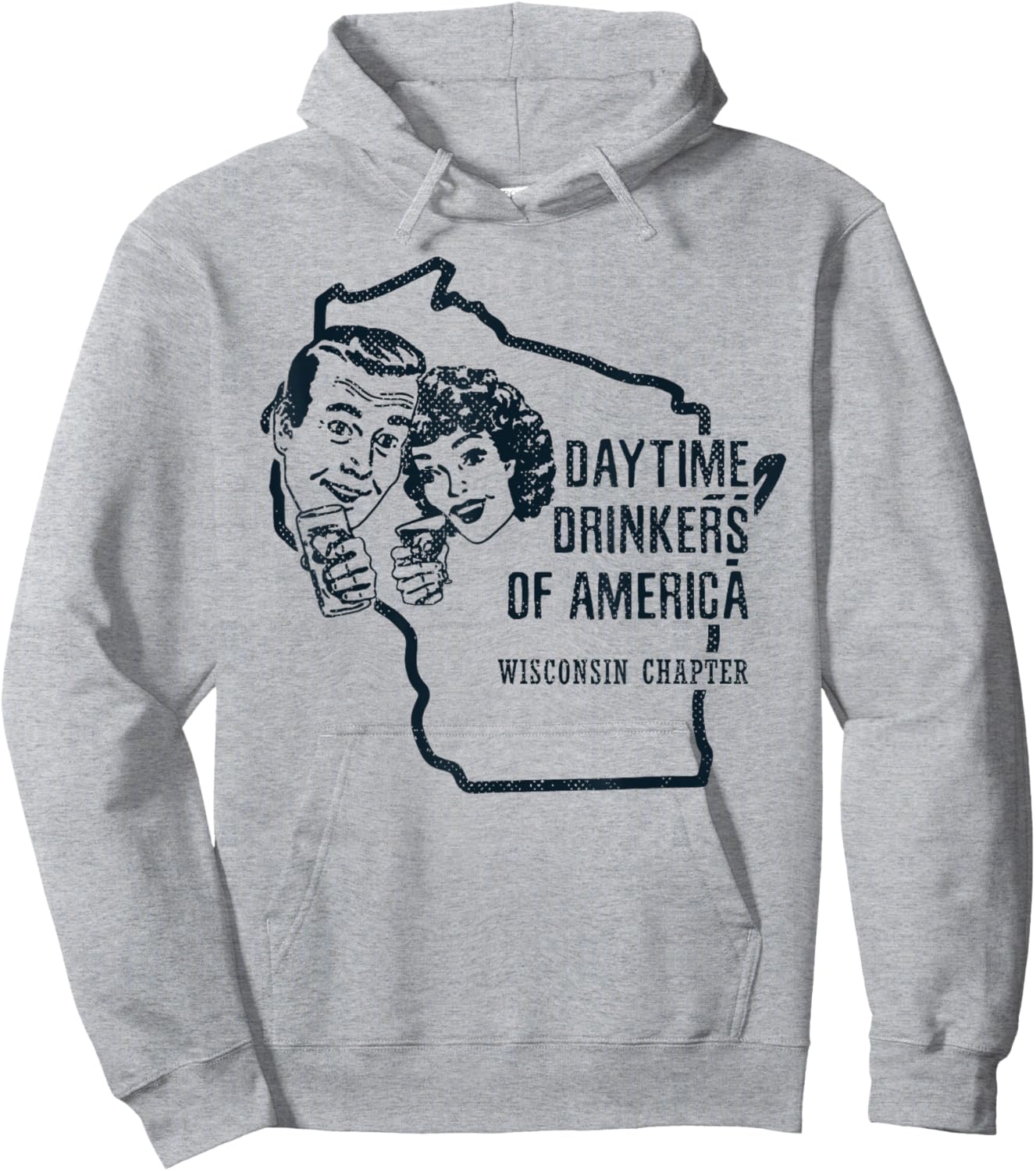 Wisconsin Day Drinking Shirt Beer Wine Drinker Alcohol Gift Hoodie - Hoodie | Ash