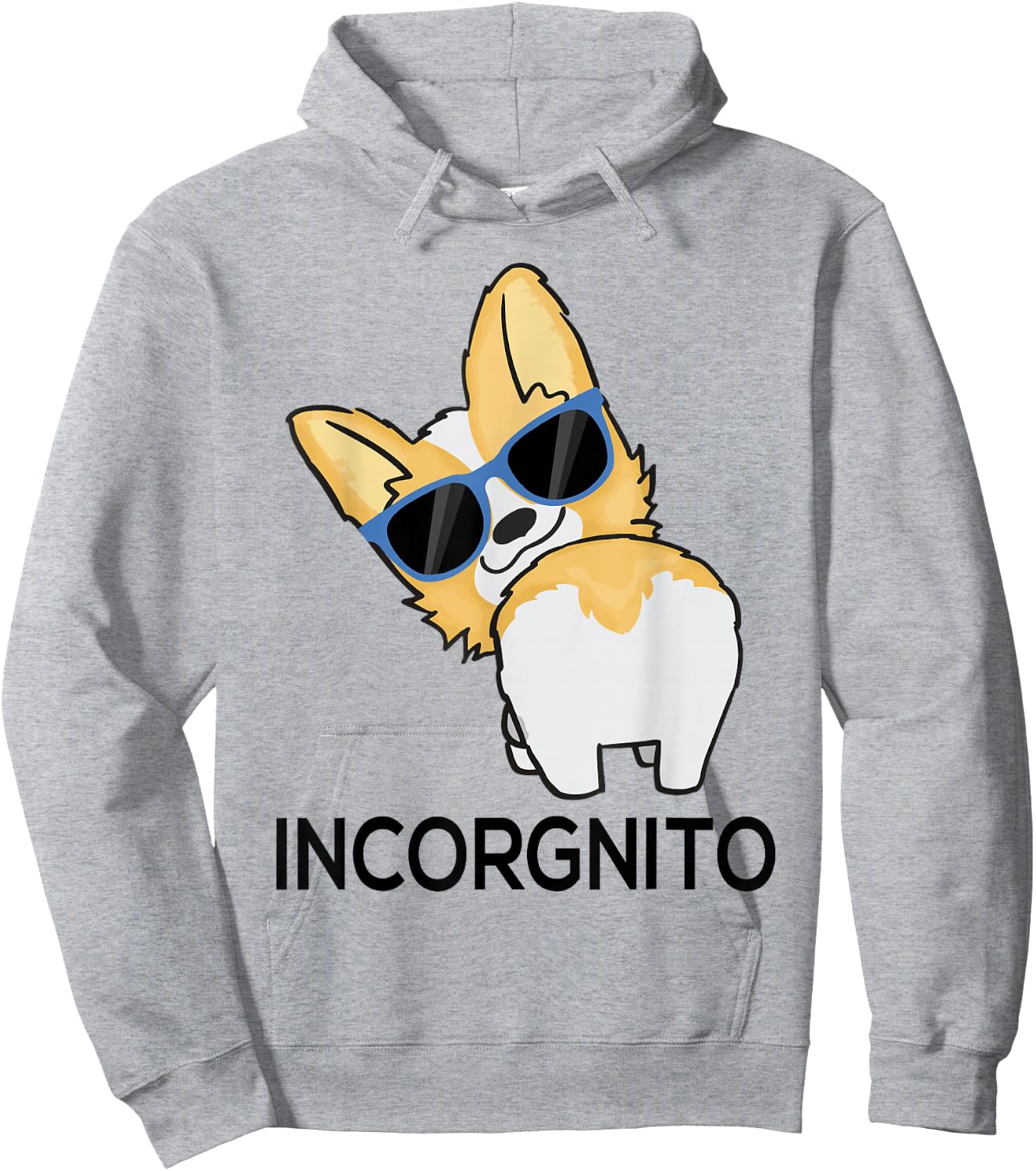 Incorgnito Corgi Hoodie - Hoodie | Ash