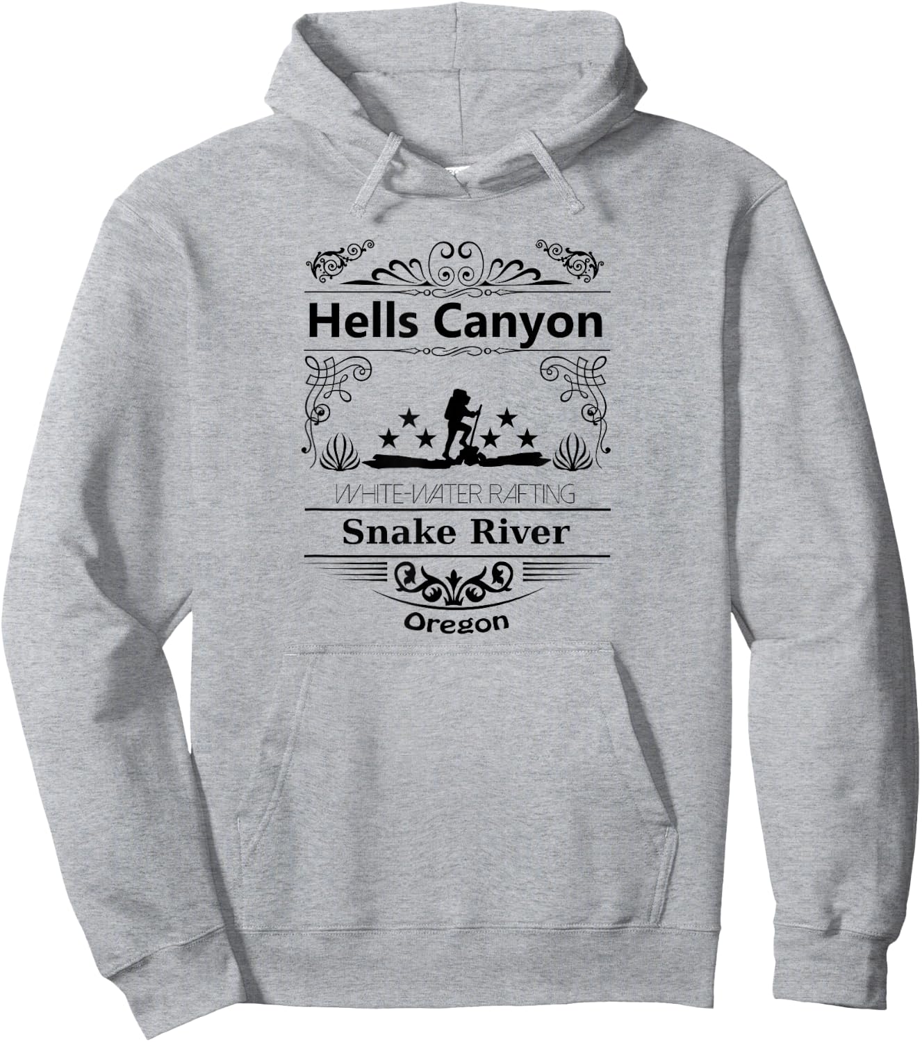 Hell's Canyon Oregon souvenir travel vintage style Hoodie - Hoodie | Ash