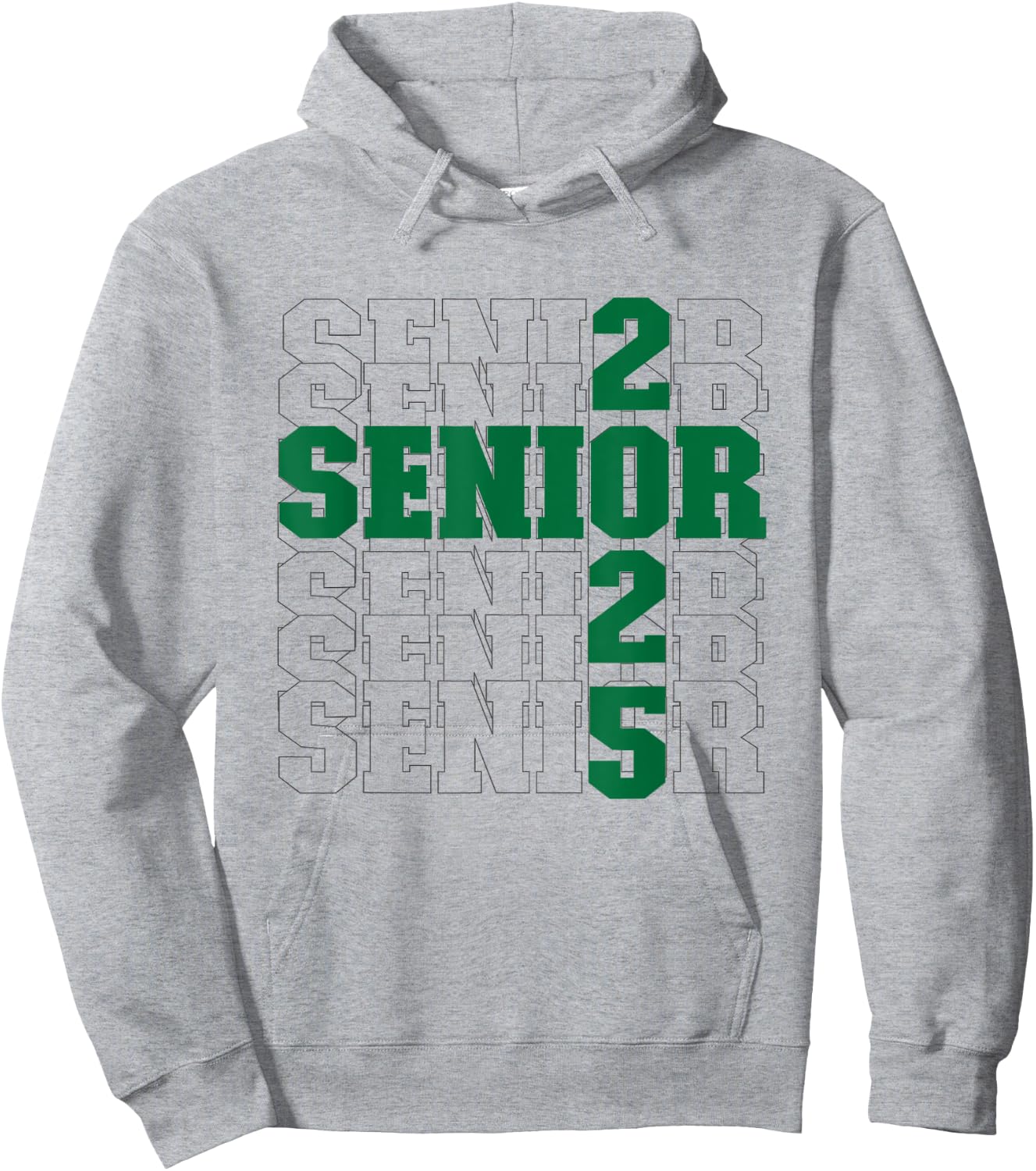 Back to School, Officially a Senior, Green, Senior 2025 Hoodie - Hoodie | Ash