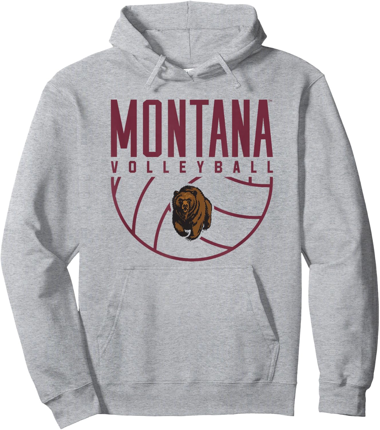 University of Montana Grizzlies Volleyball Arch Hoodie - Hoodie | Ash