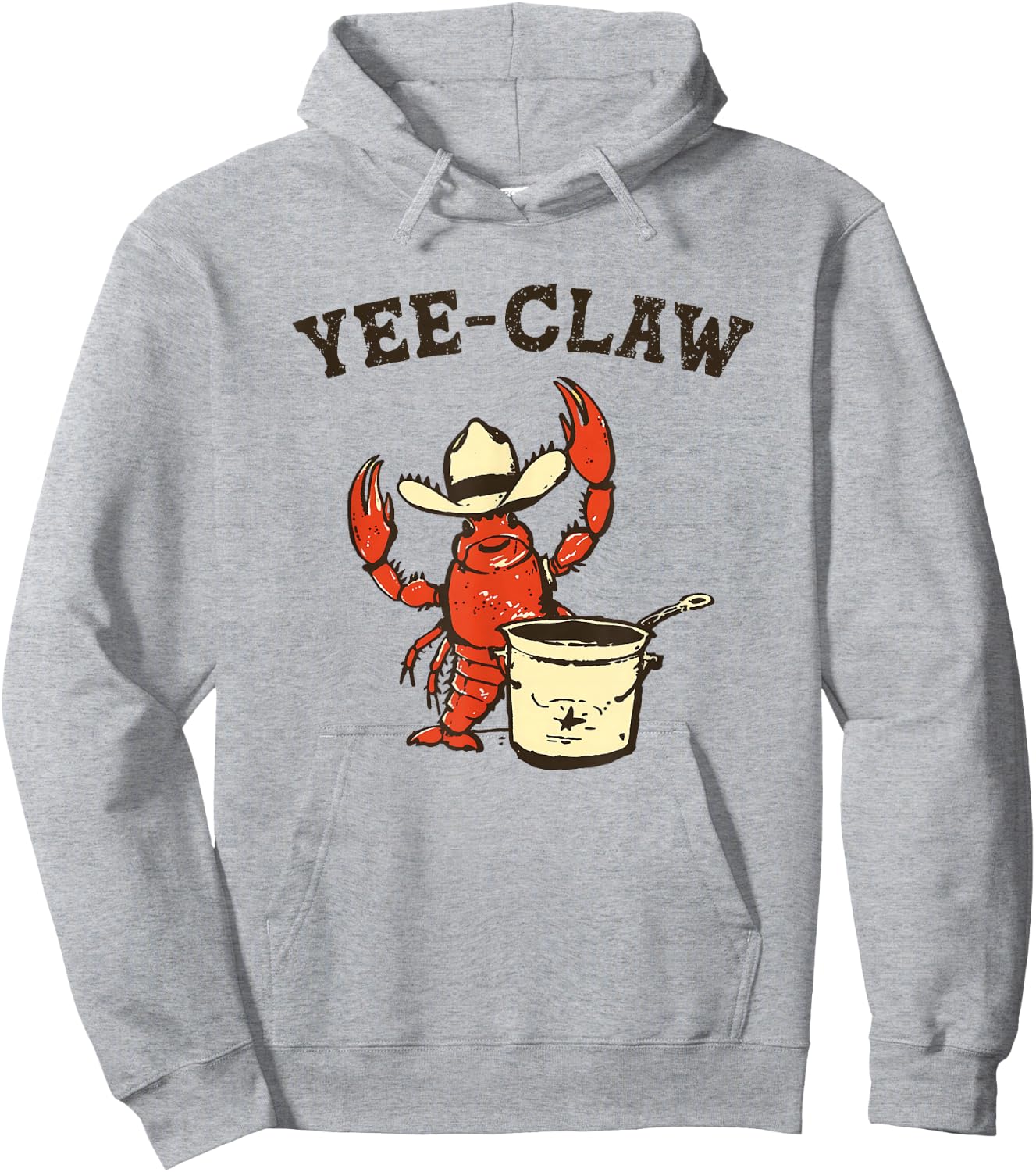 Yee Claw! Funny Crawfish Cajun Seafood Festival Hoodie - Hoodie | Ash