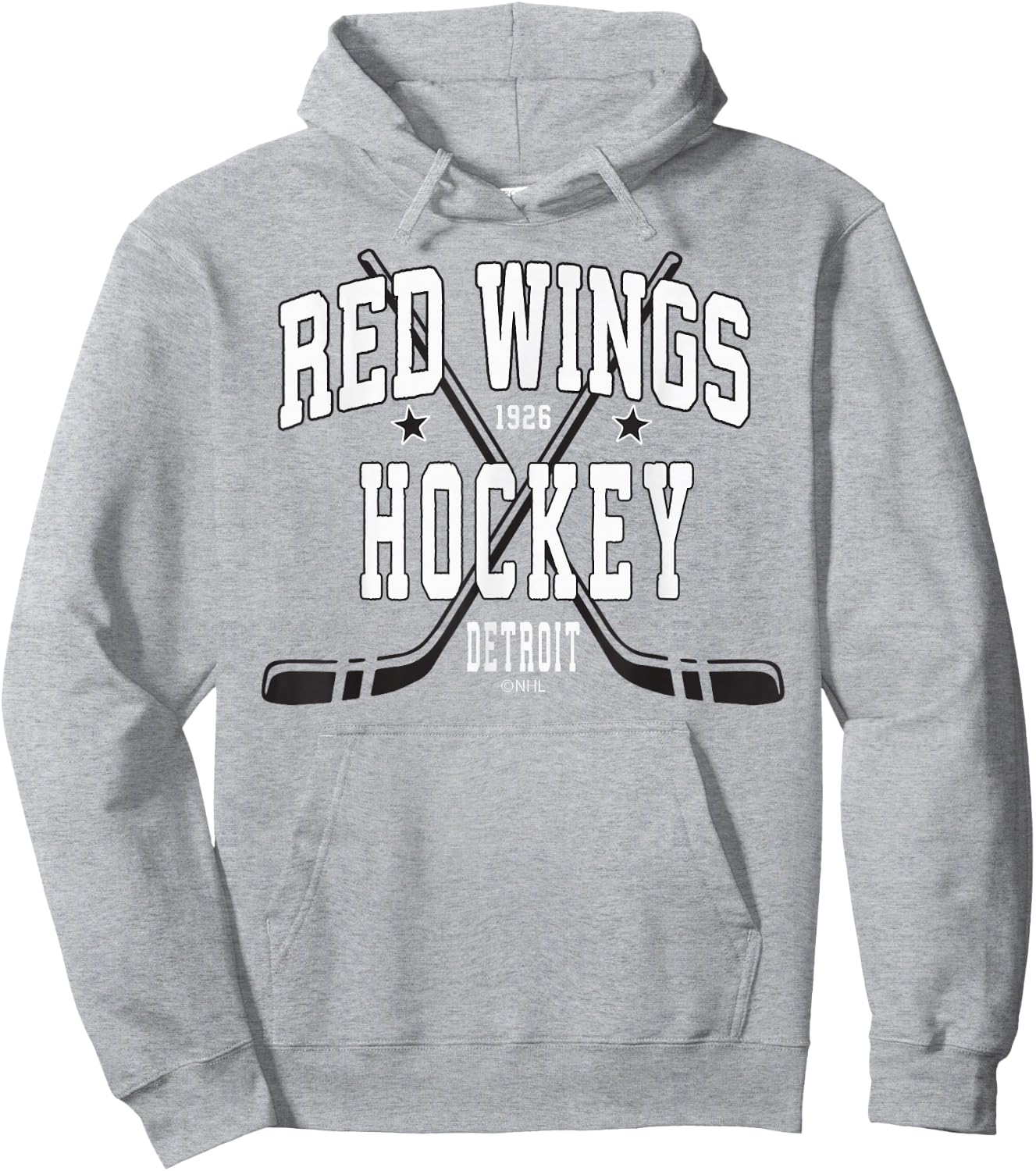 Detroit Red Wings Stars Red Officially Licensed Hoodie - Hoodie | Ash