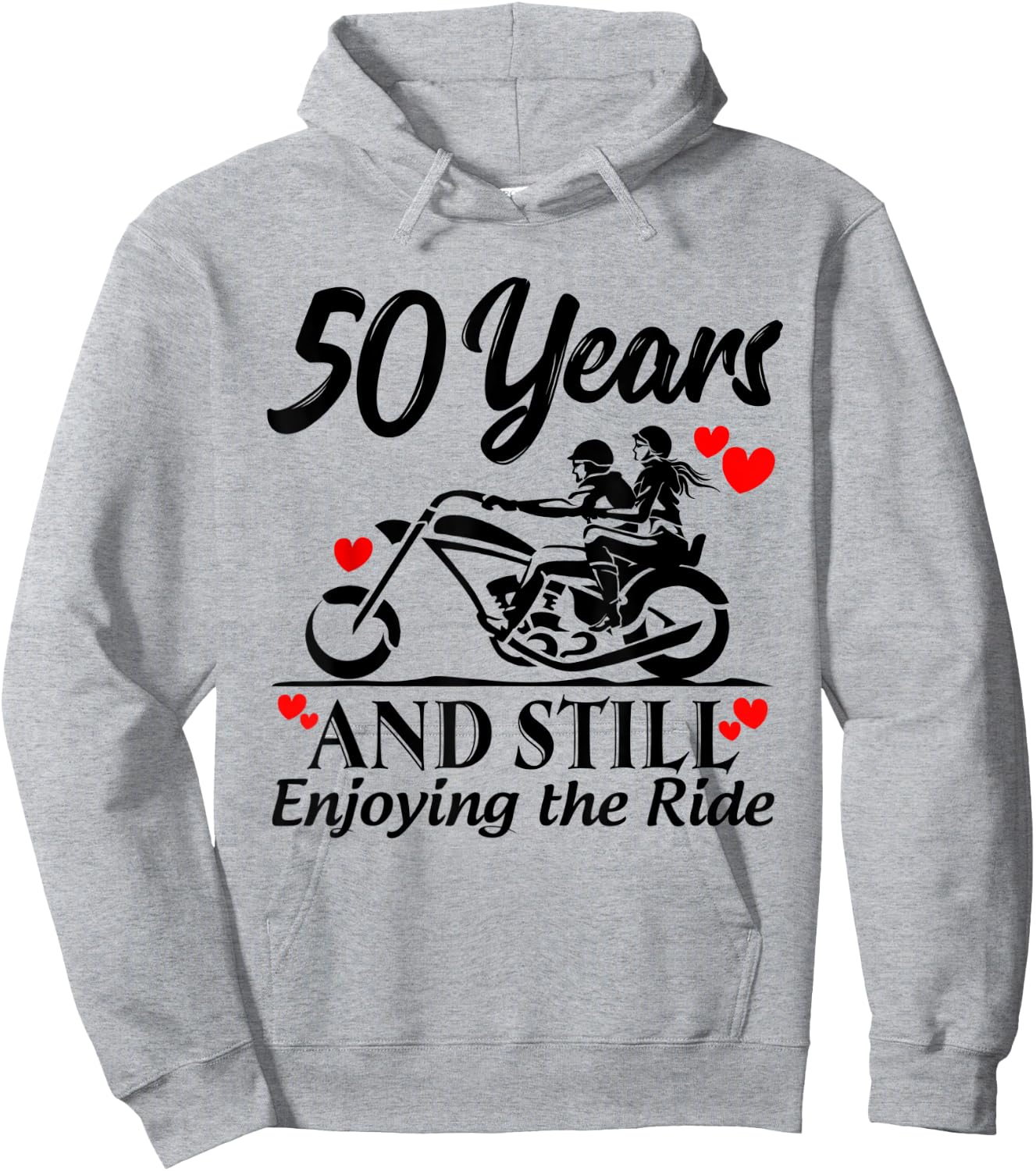 50th Wedding Anniversary Still Enjoying Ride Motorcycle Shir Hoodie - Hoodie | Ash