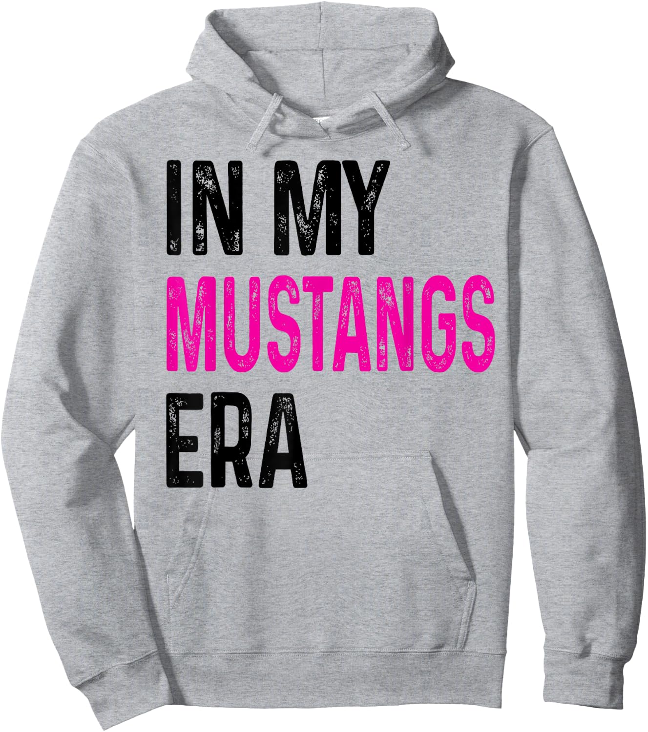 In My Mustangs Era Back to School Spirit Game Retro Groovy Hoodie - Hoodie | Ash
