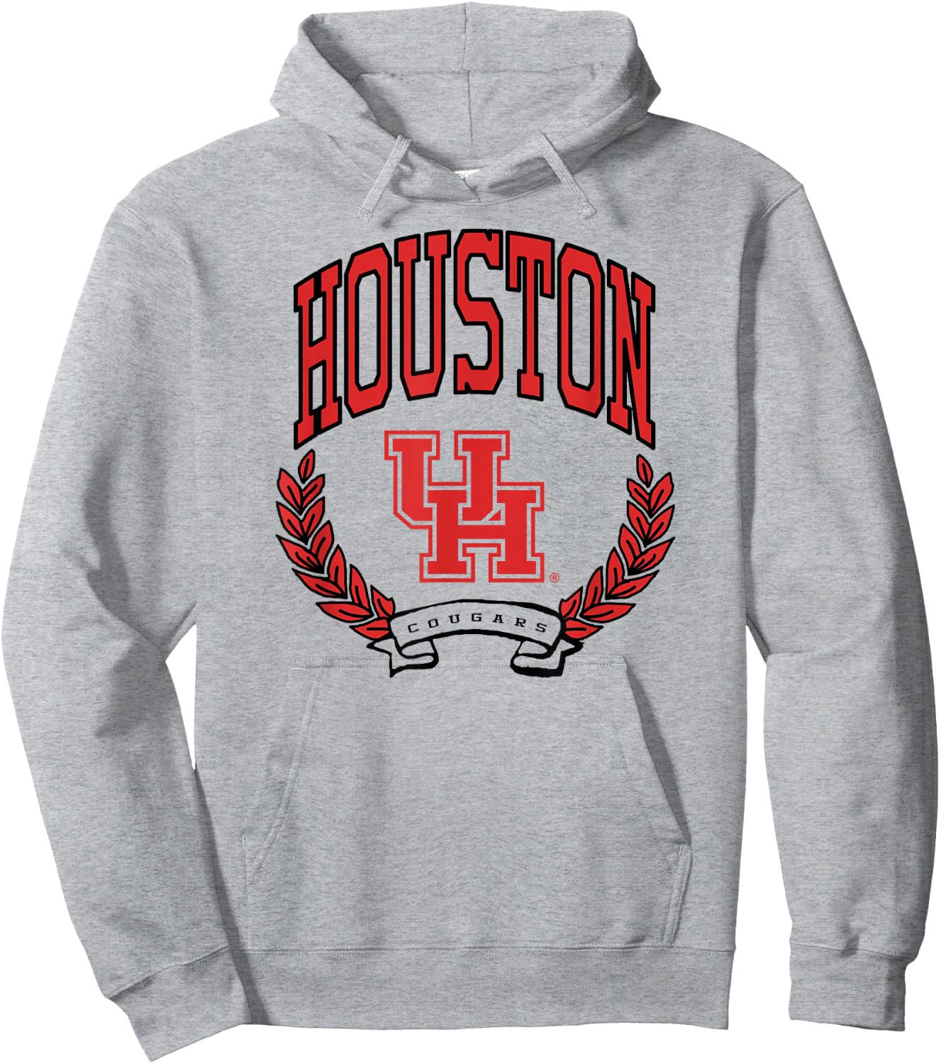 Houston Cougars Victory Vintage White Officially Licensed Hoodie - Hoodie | Ash