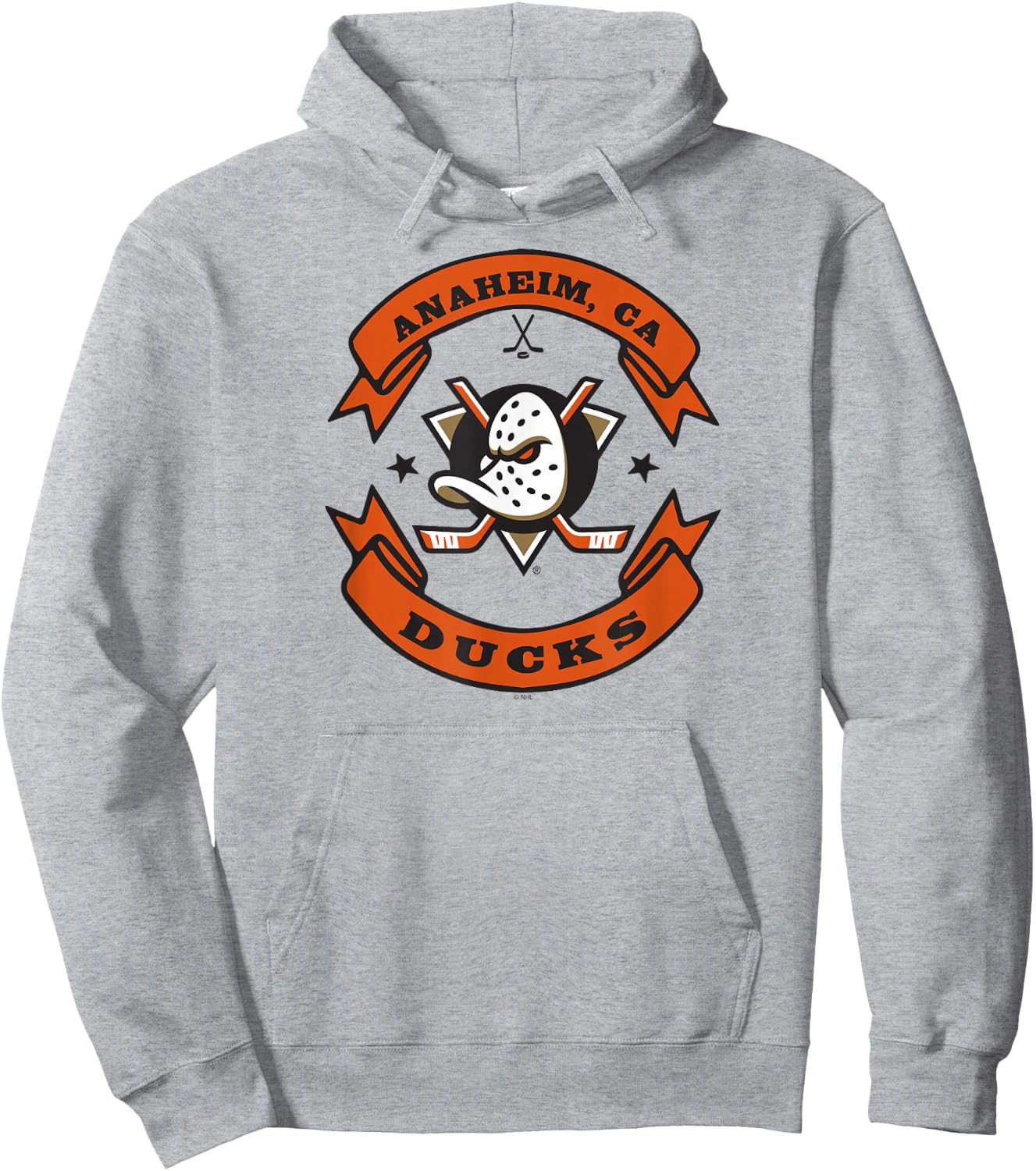 Anaheim Ducks Blaze , Grey, Small, -Kids Hoodie - Hoodie | Ash