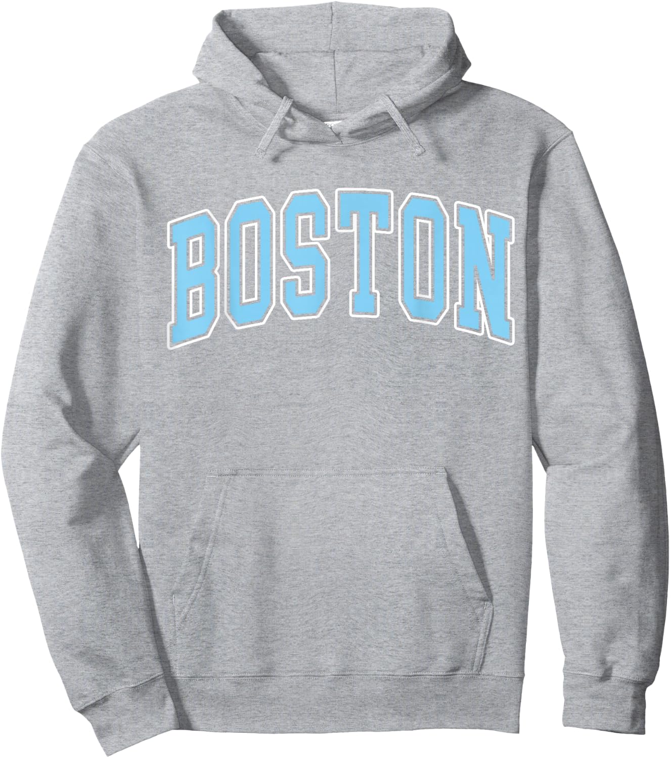 Vintage Cute Pink Baby Blue Boston Outline Arched Girl's Hoodie - Hoodie | Ash