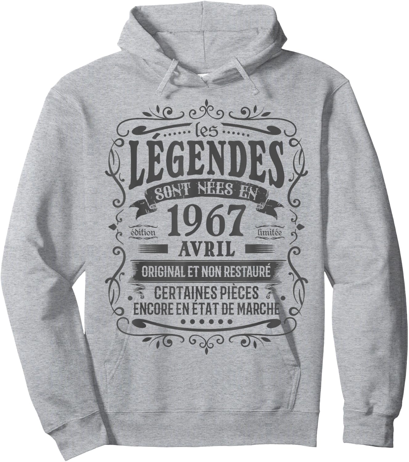 Avril 1967 Anniversaire 58 ans Homme Né En Avril 1967 Humour Hoodie - Hoodie | Ash