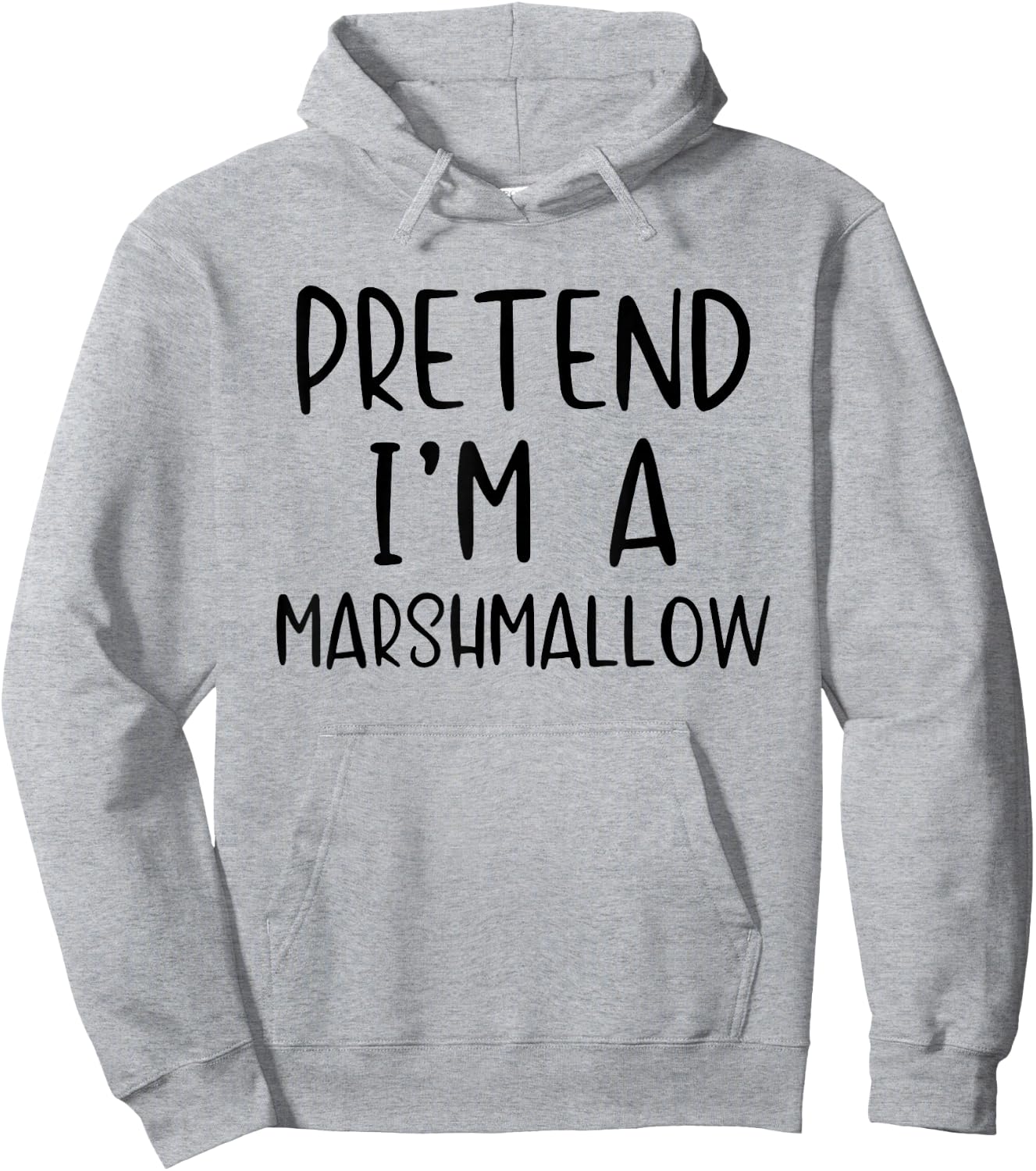 Pretend A Marshmallow Costume Halloween Simple Marsh-Mallow Hoodie - Hoodie | Ash