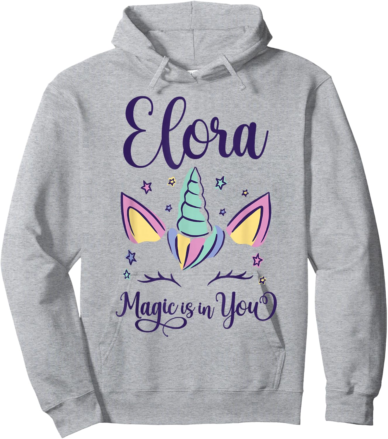 First Name Elora Personalized Elora Hoodie - Hoodie | Ash