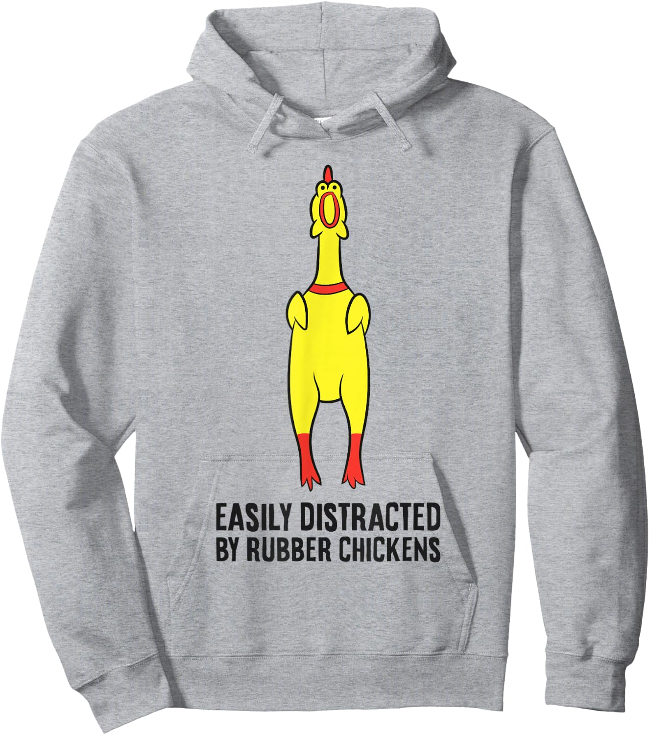 Rubber Chicken Lover Easily Distracted By Rubber Chickens Hoodie - Hoodie | Ash