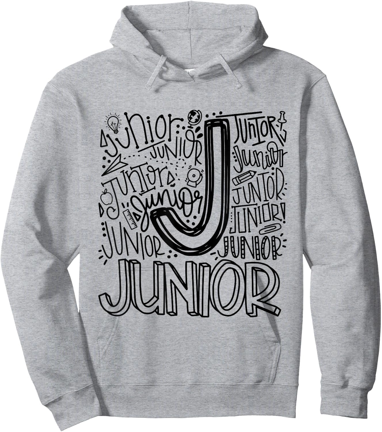 Junior High Eleventh 11th Grade Typography Back To School Hoodie - Hoodie | Ash