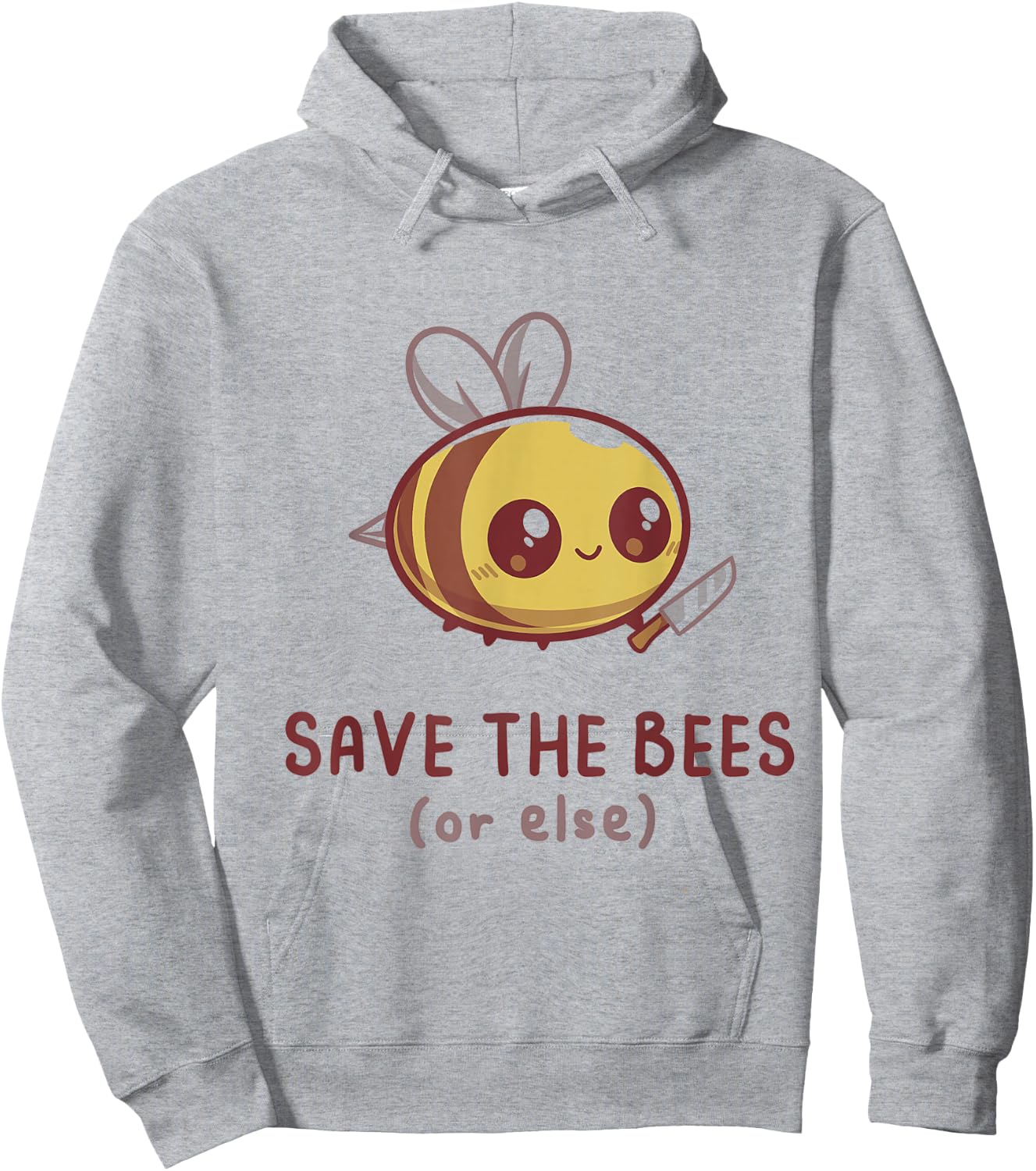 Save the Bees (Or Else) Hoodie - Hoodie | Ash