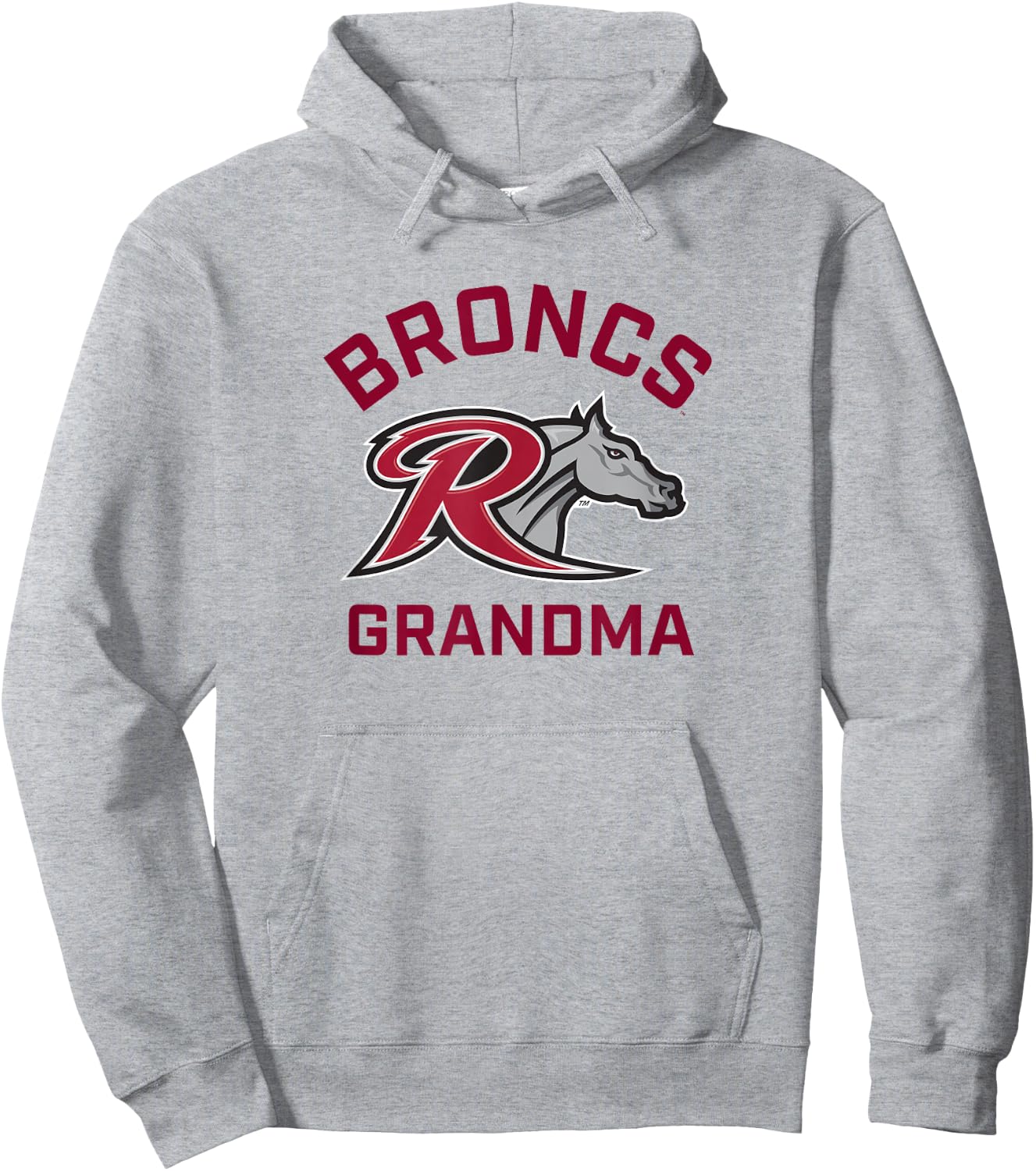 Rider University Broncs Arched Grandma Hoodie - Hoodie | Ash