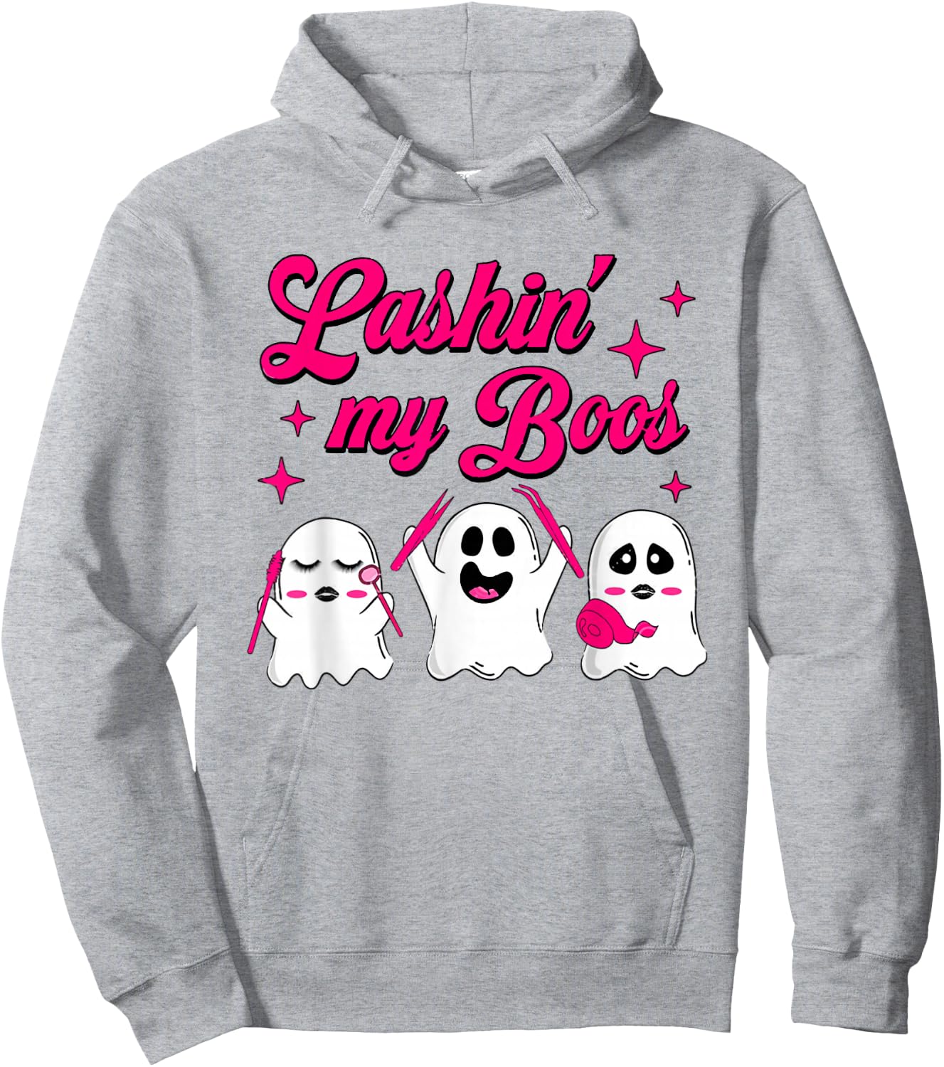 Lashin My Boos Halloween Spooky Lash Artist Lash Tech Hoodie - Hoodie | Ash
