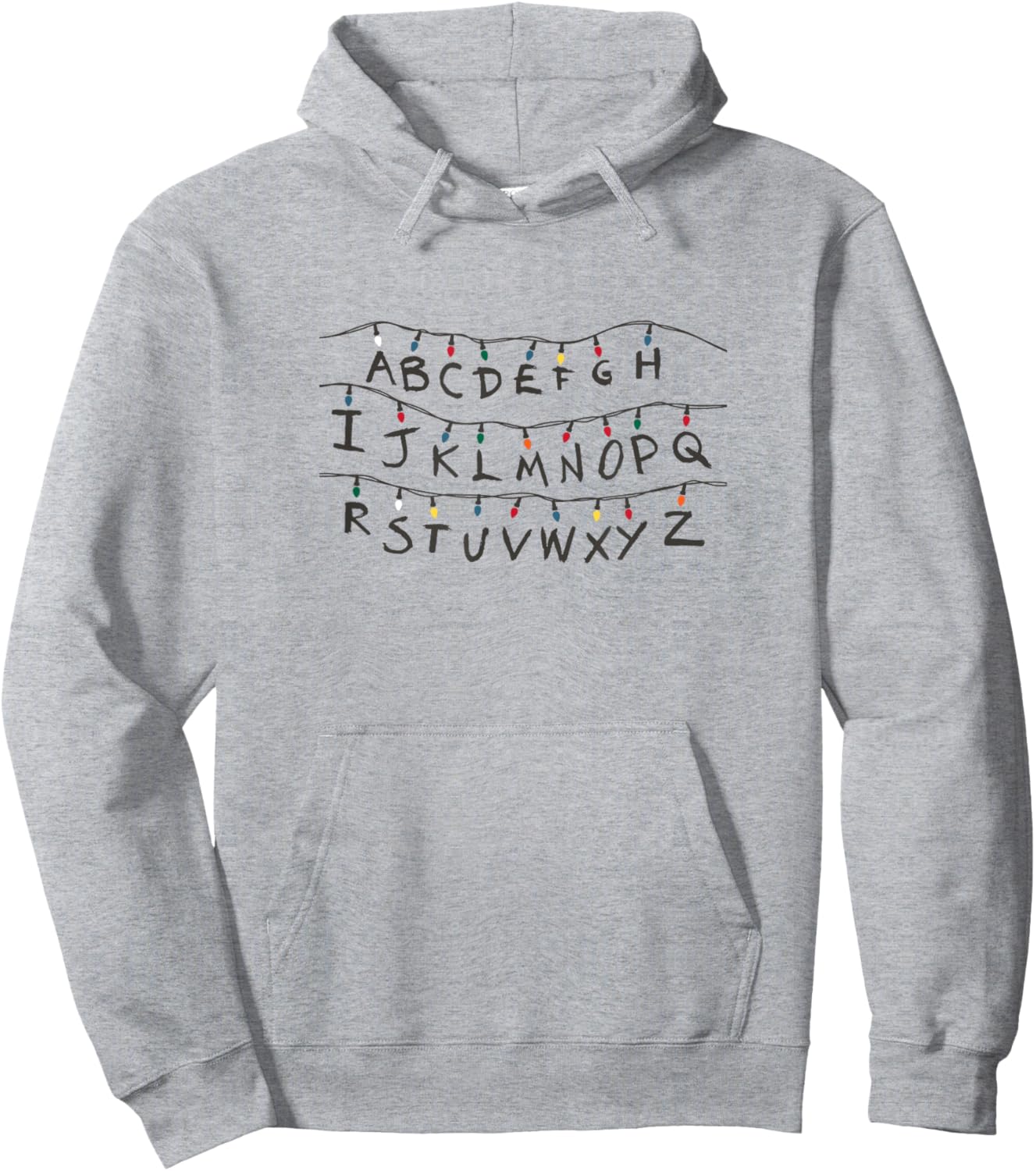 Stranger Things Alphabet , white, S Hoodie - Hoodie | Ash
