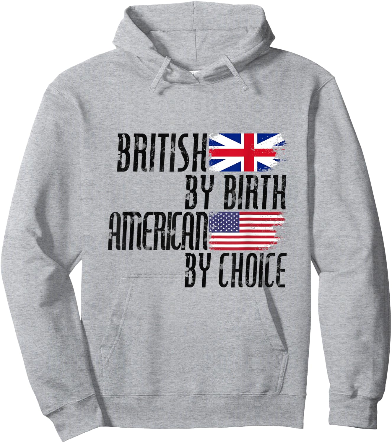 British By Birth American By Choice Hoodie - Hoodie | Ash