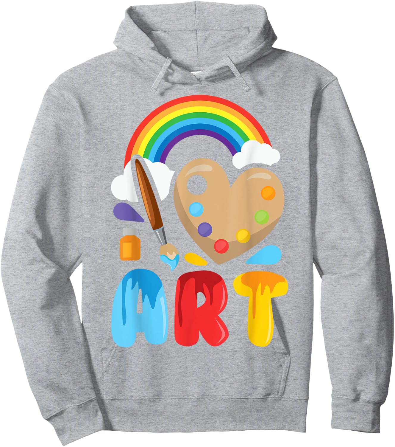 Paint Palettes for Art Teacher Acrylic Painting , White, S Hoodie - Hoodie | Ash