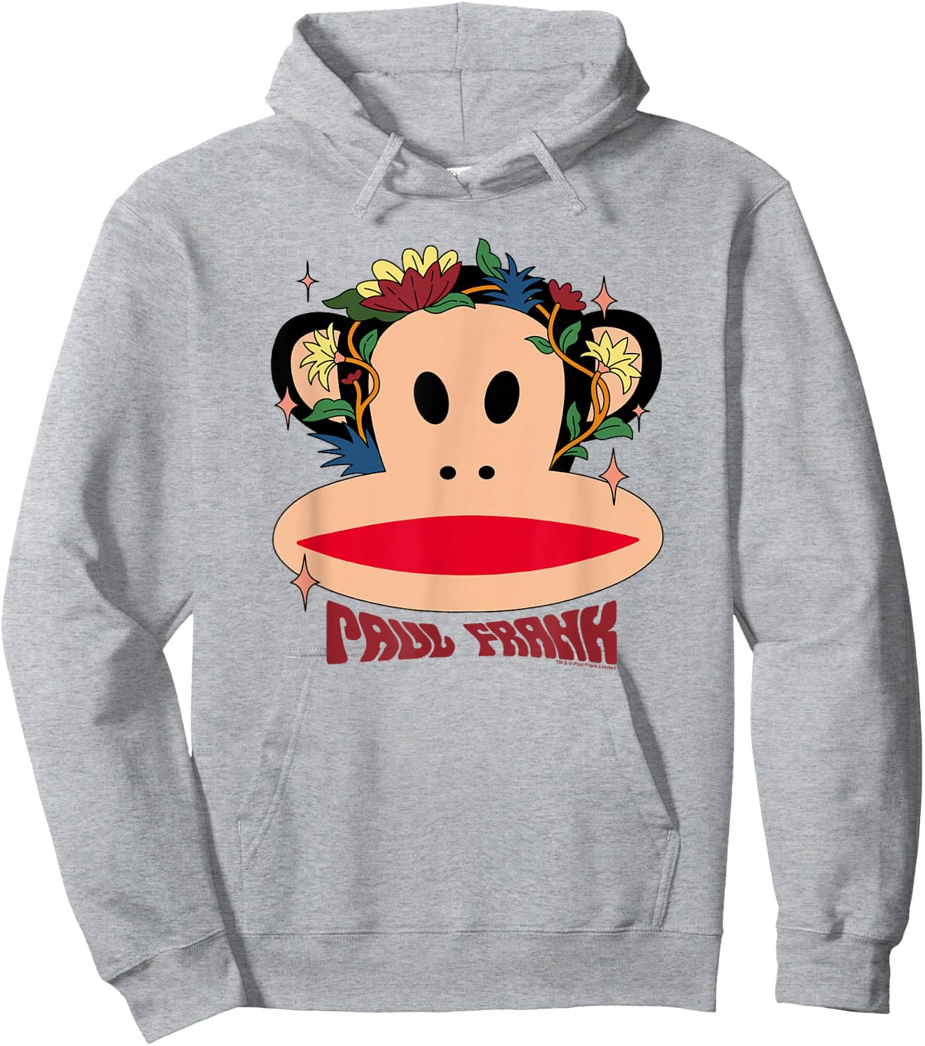 Paul Frank Julius with Wildflowers , grey, S Hoodie - Hoodie | Ash