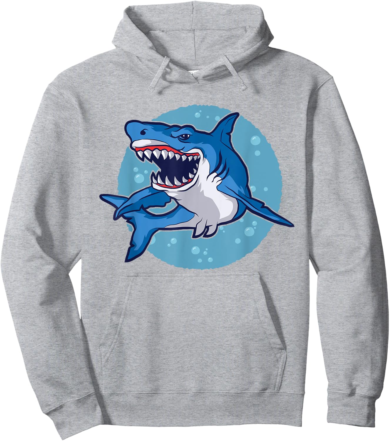 Lustiges Hai Design im Comic Style mit weißem Hai Hoodie - Hoodie | Ash