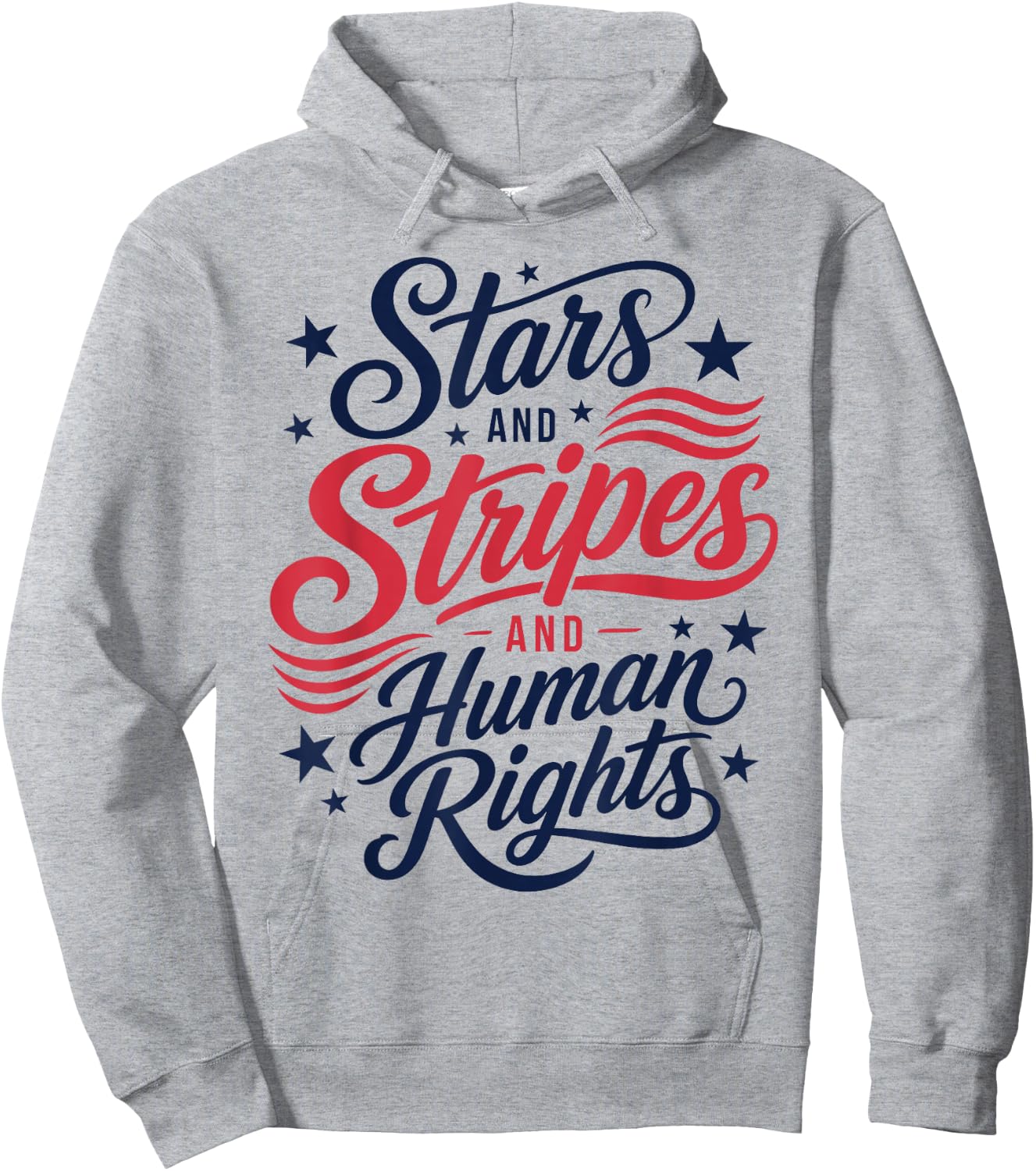 Stars Stripes & Human Rights 4th of July Equal Rights Hoodie - Hoodie | Ash