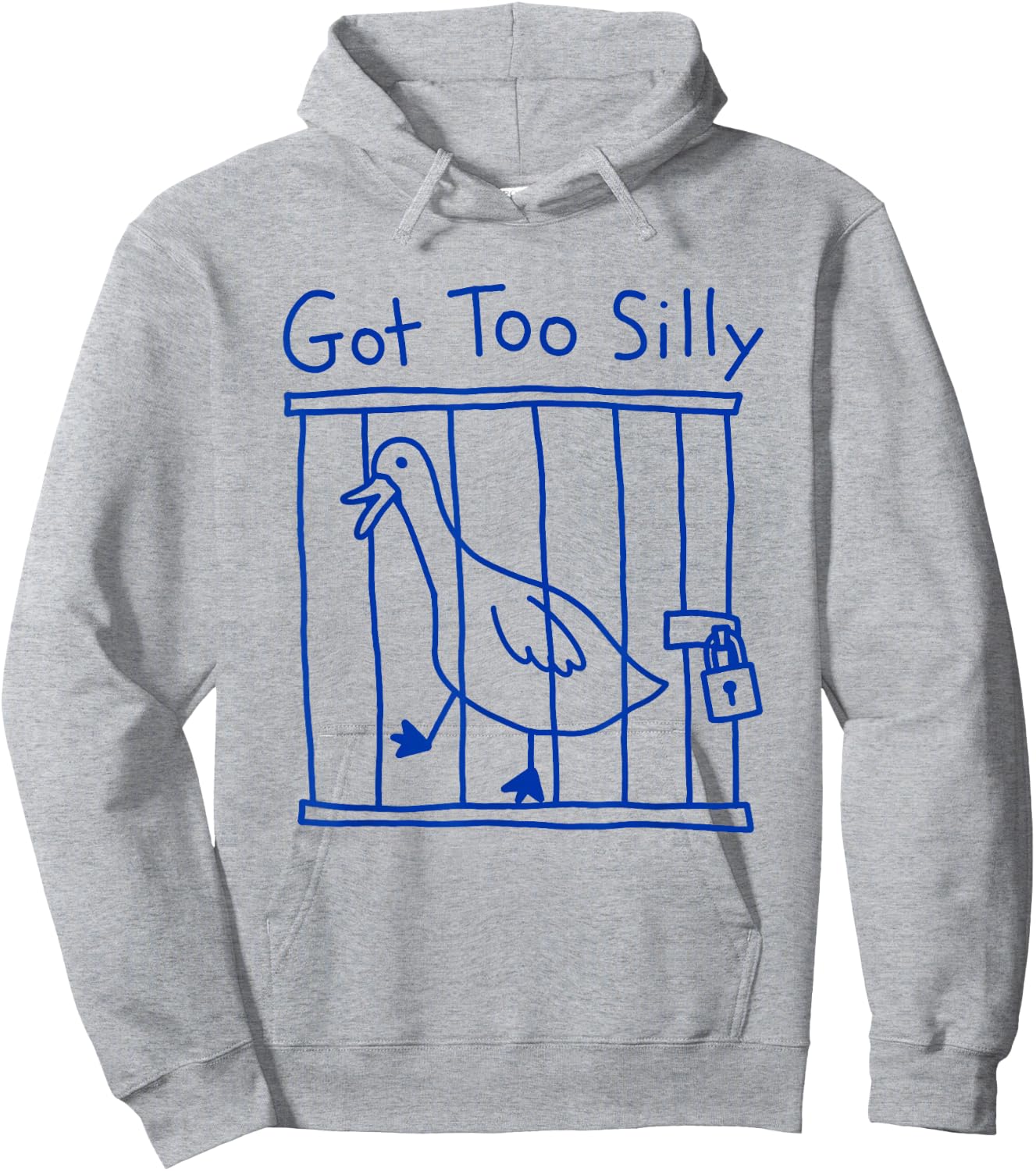 Got Too Silly Goose Meme Funny Duck Goose Bird Joke Hoodie - Hoodie | Ash