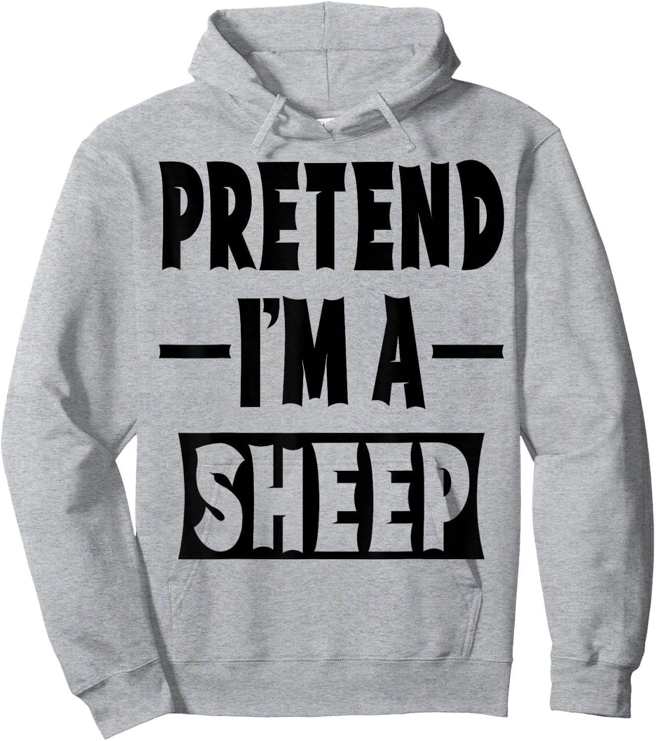 Pretend I'm A Sheep Costume Party Lazy Halloween Sheep Hoodie - Hoodie | Ash