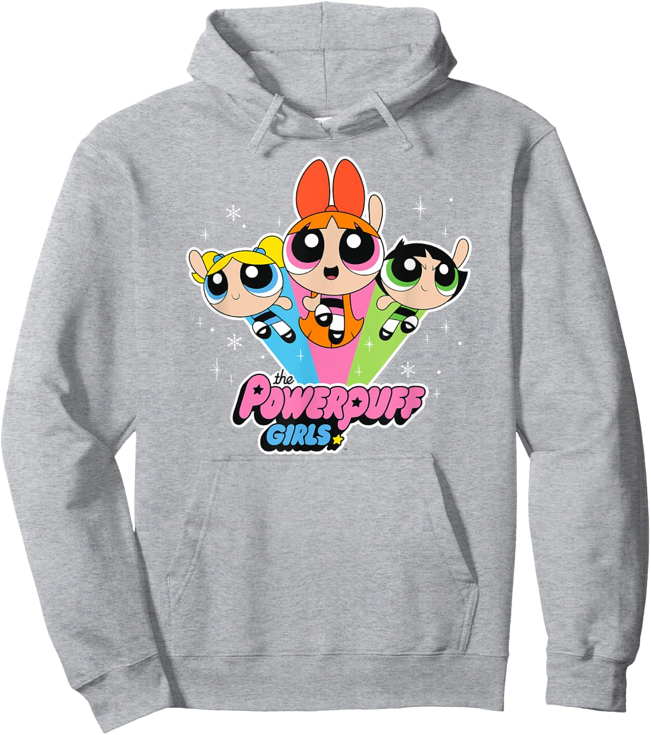 Cartoon Network The Powerpuff Girls Logo With Snowflakes Hoodie - Hoodie | Ash