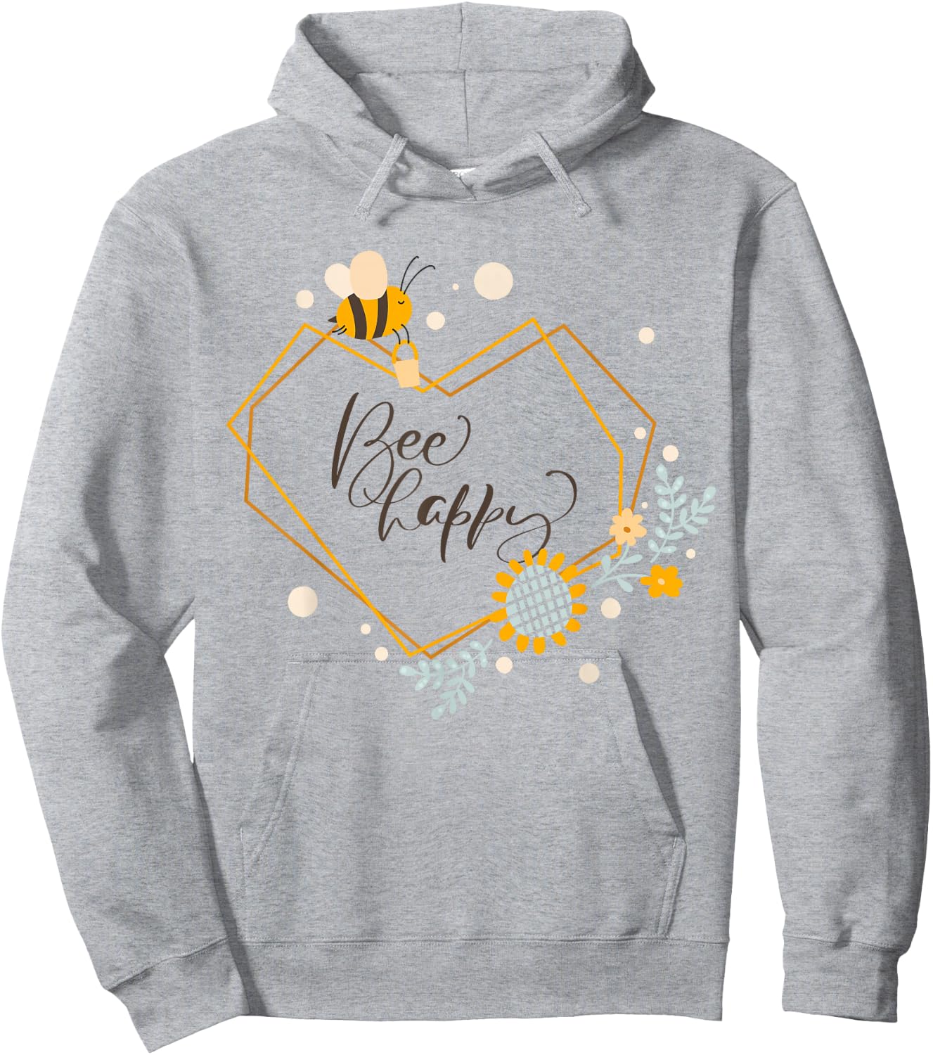 Bee Happy Shirt Boys Honey Bee Children Bees Hoodie - Hoodie | Ash