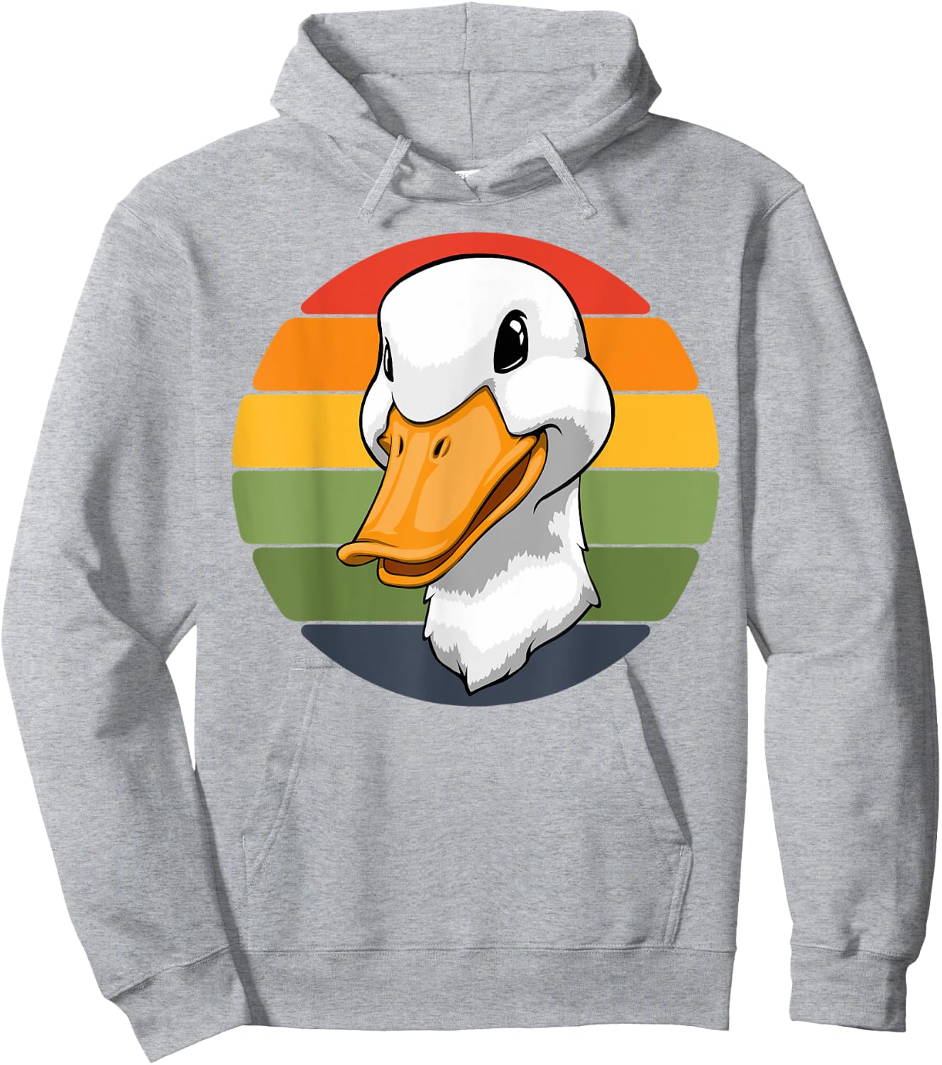 Duck Head Retro Funny Water Ducklings Hoodie - Hoodie | Ash