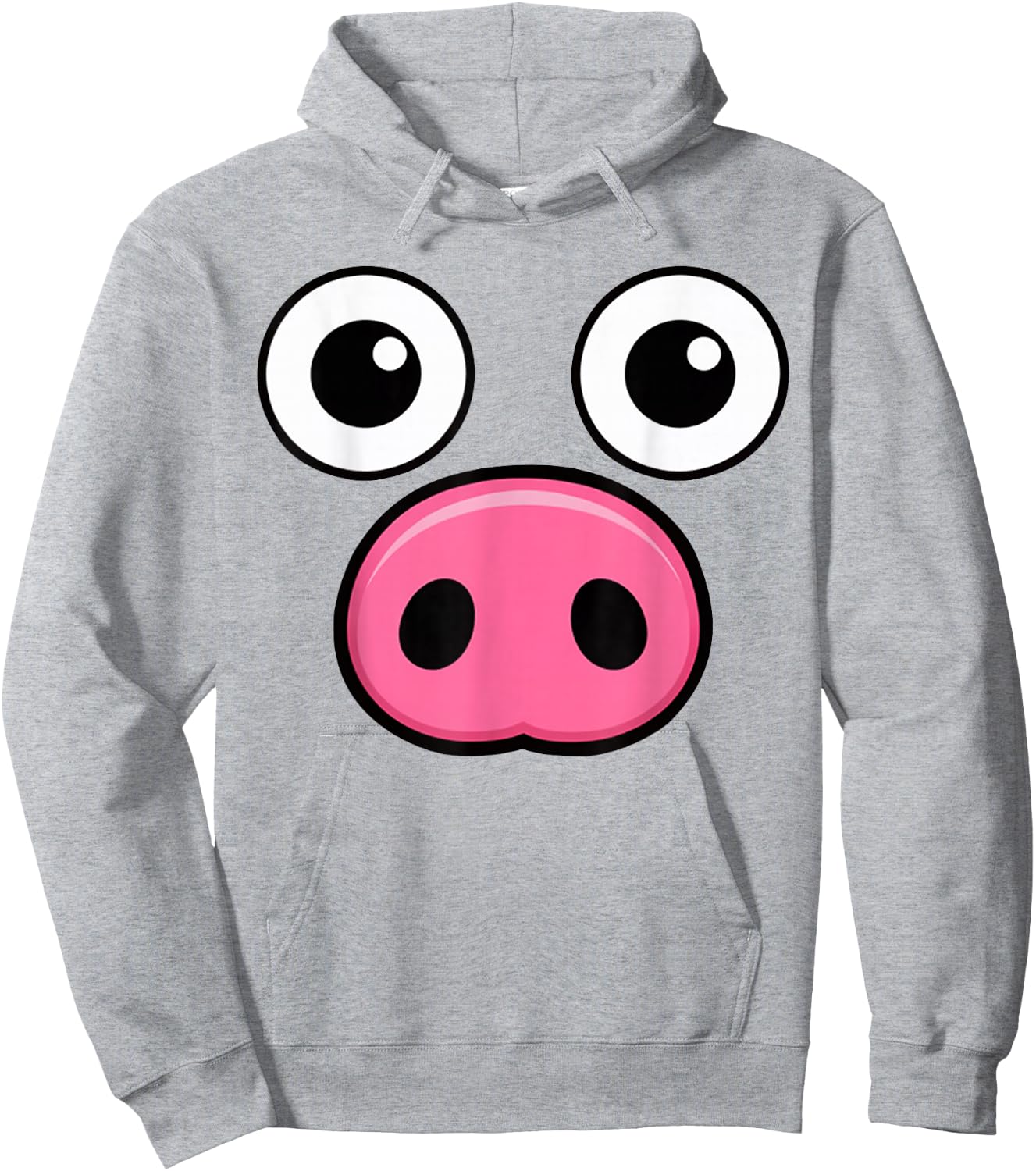 Cute Pig Face Pink DIY Barnyard Animal Halloween Costume Kid Hoodie - Hoodie | Ash