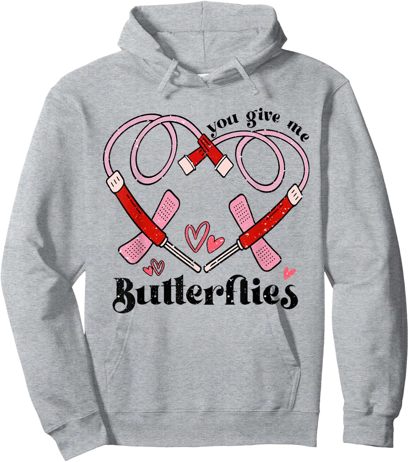 You Give Me Butterflies Phlebotomist PBT Valentine Day Nurse Hoodie - Hoodie | Ash