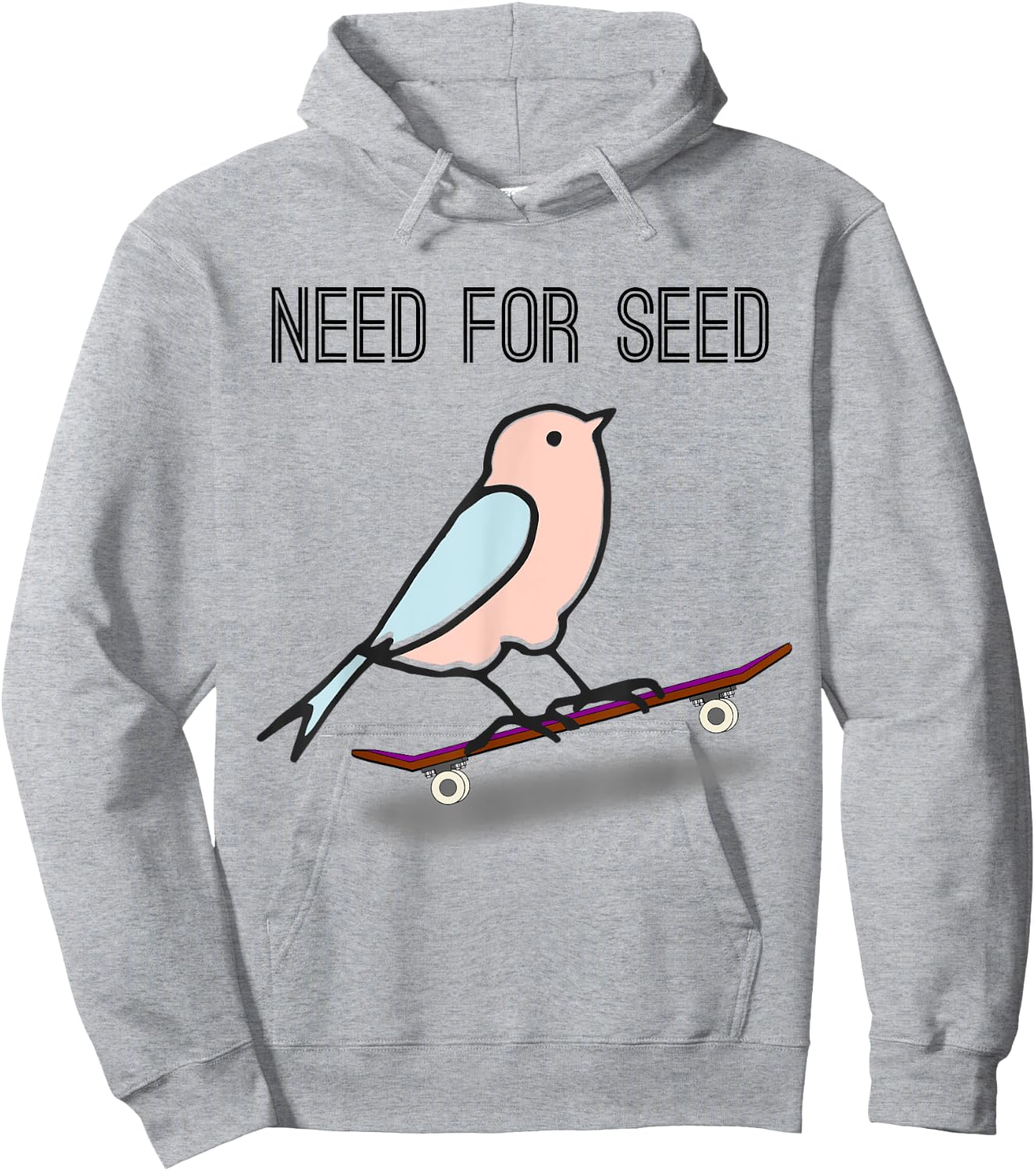 Need for Seed bird skating birb for Skateboarding Hoodie - Hoodie | Ash