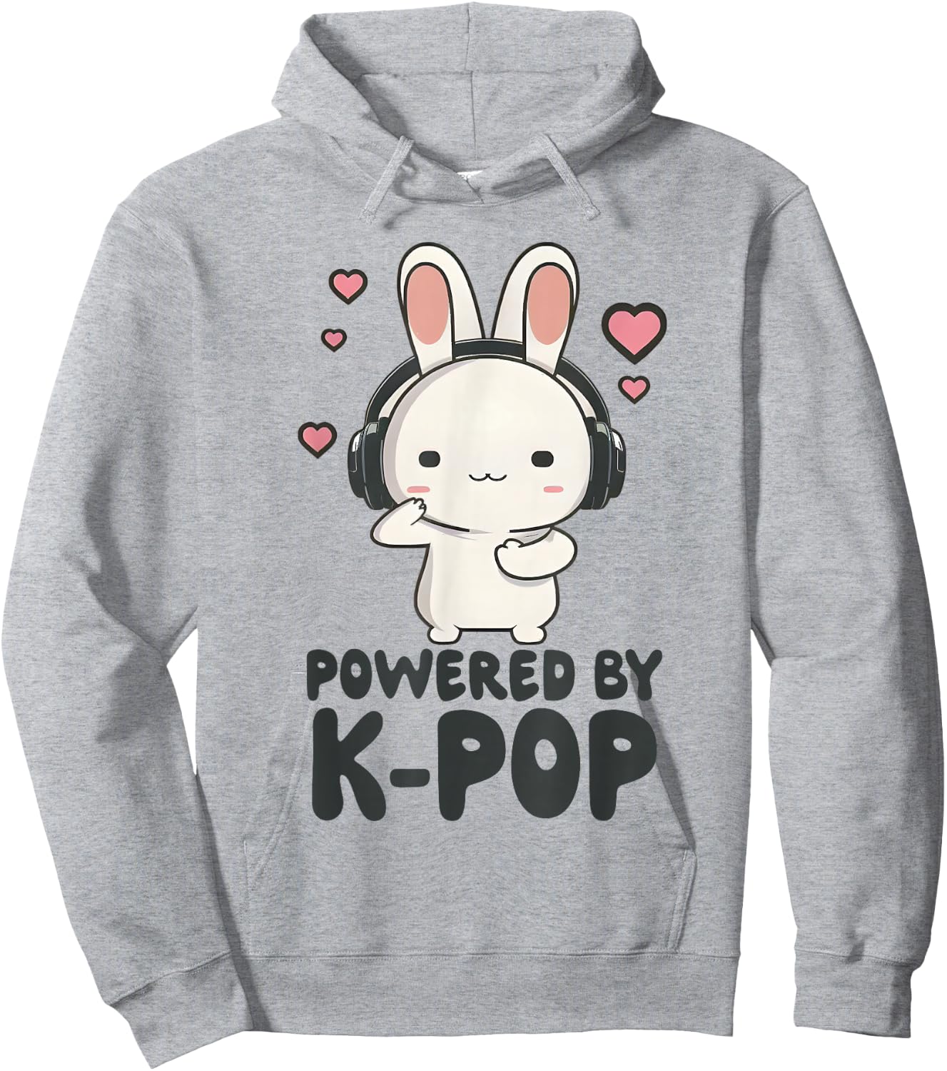 Powered By Kpop Tie Dye Rabbit Merch K-pop Merchandise Hoodie - Hoodie | Ash