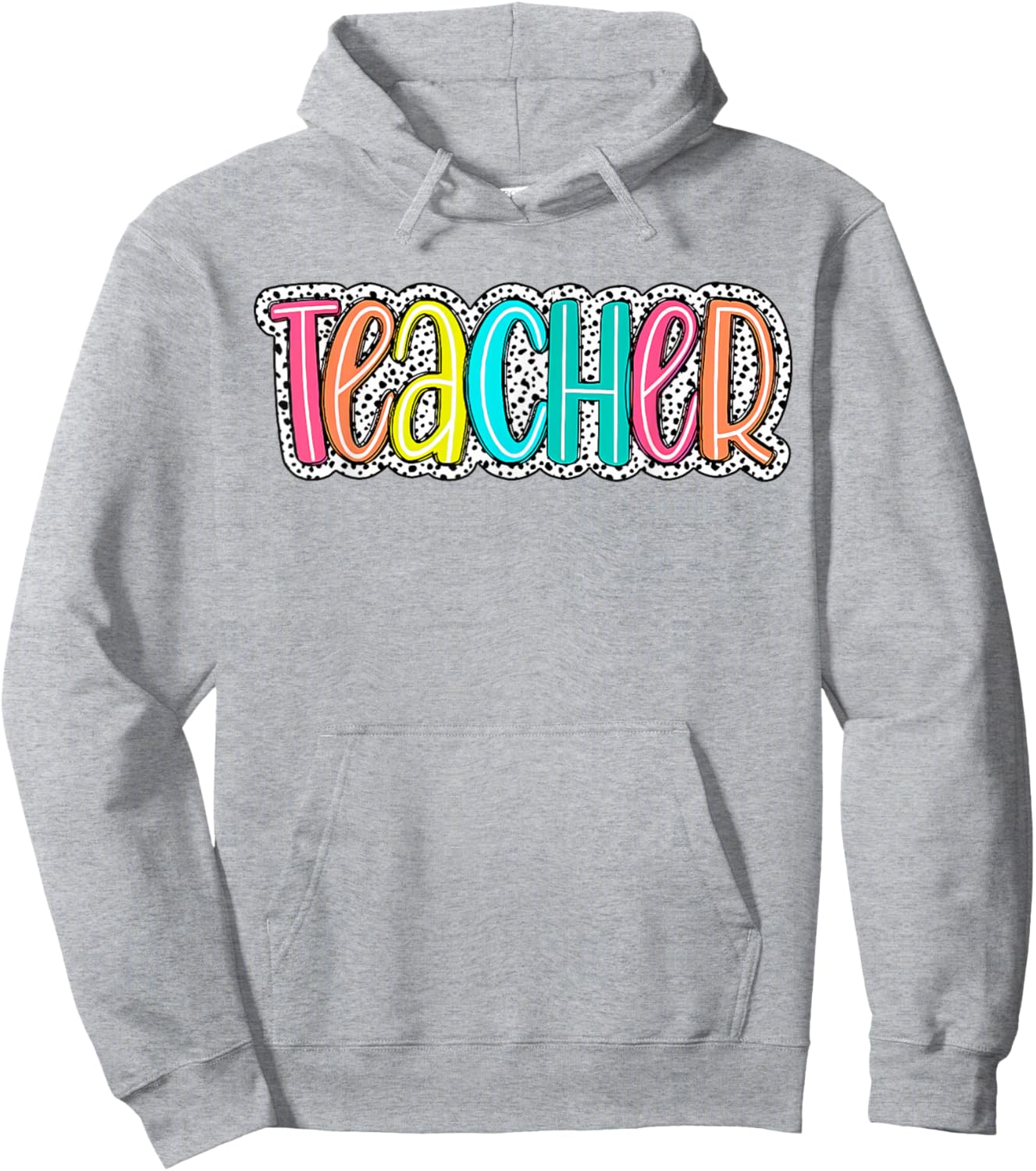 Teacher Dalmatian Dots Back To school Teacher Appreciation Men Women Girls Kids Hoodie - Hoodie | Ash