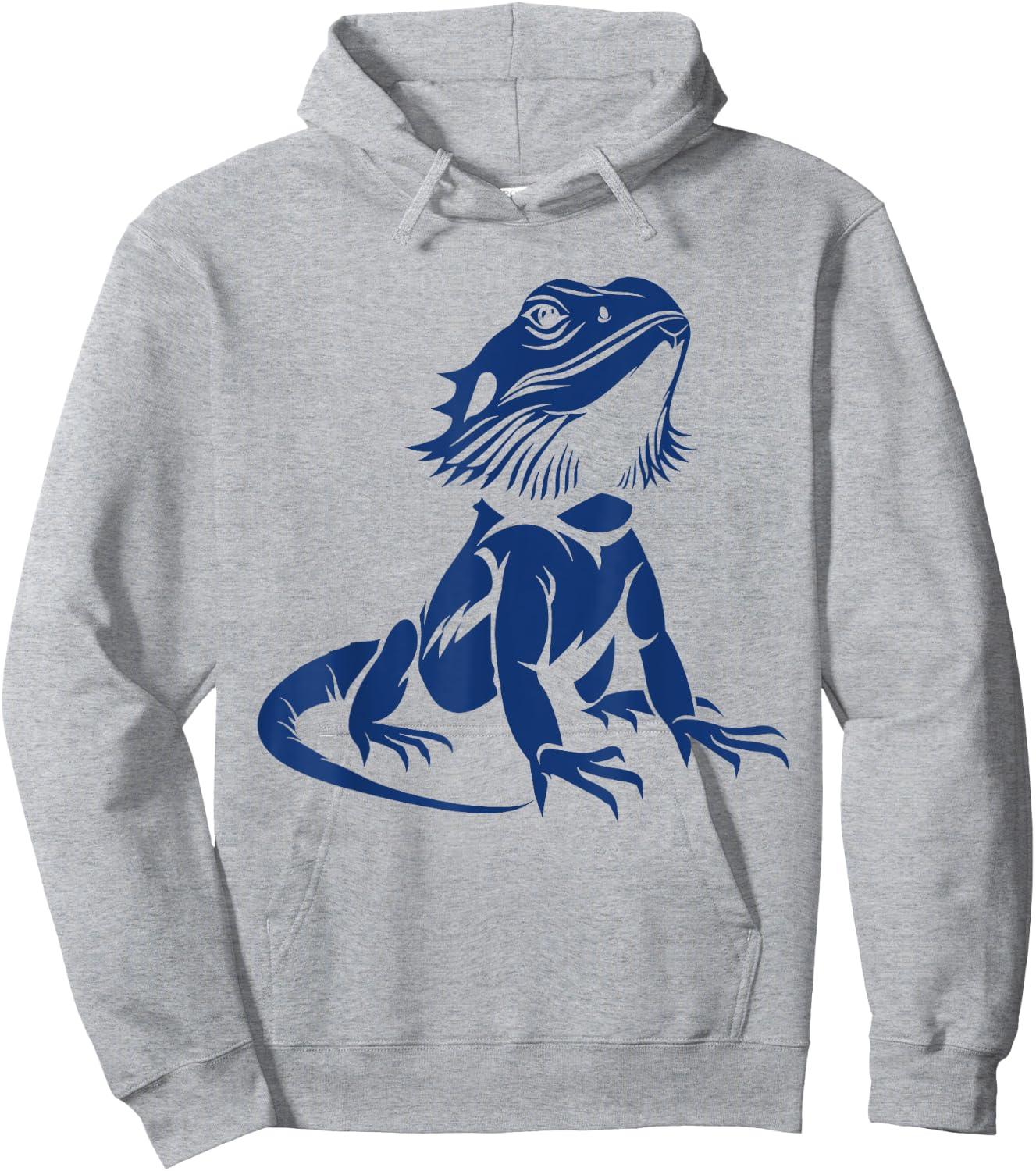 Cute Reptile Lizard Humor Pogona Simple Bearded Dragon Hoodie - Hoodie | Ash