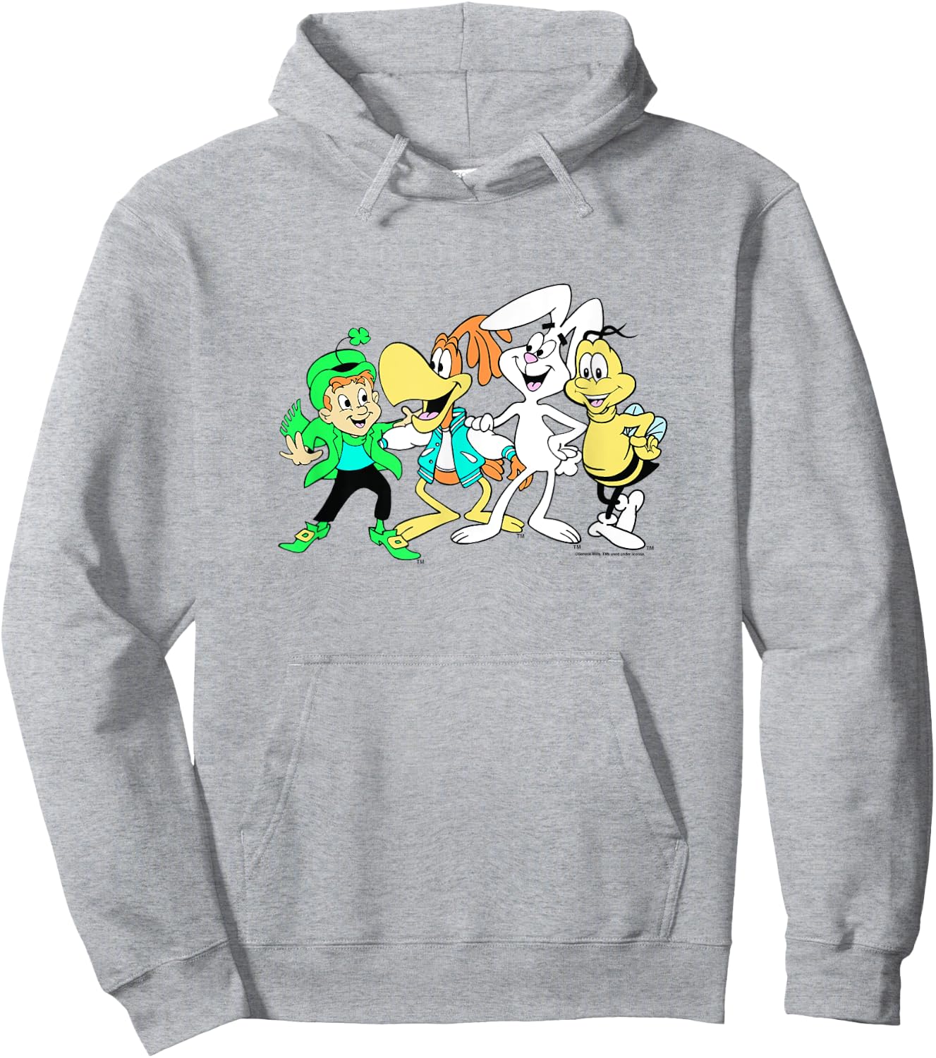 General Mills Squad Lucky Sonny Trix Rabbit & Buzz Bee Shot Hoodie - Hoodie | Ash