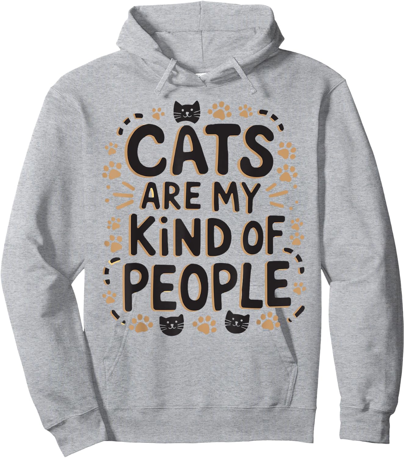 Anti Human Pro Cat Lover Kitty Meow Cat Owner Hoodie - Hoodie | Ash
