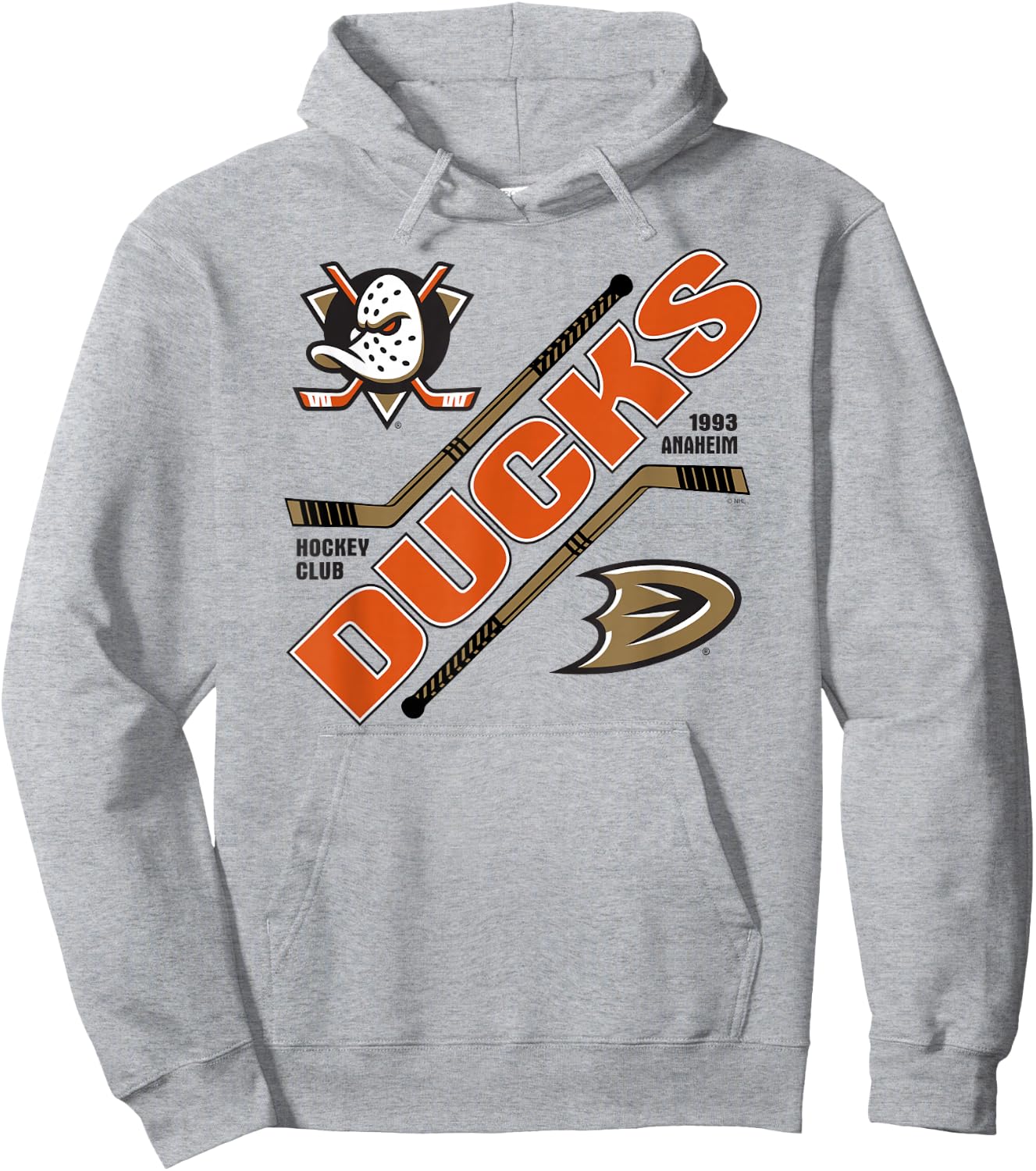 Anaheim Ducks Force Gray Officially Licensed Hoodie - Hoodie | Ash