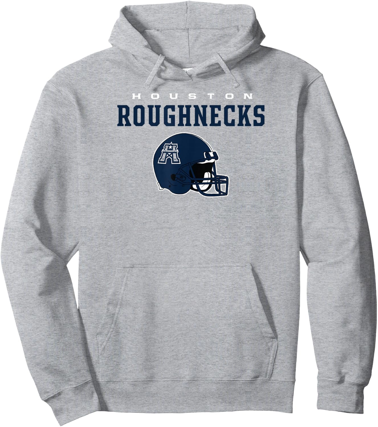 Houston Roughnecks UFL - Vintage Helmet - Houston Football Hoodie - Hoodie | Ash