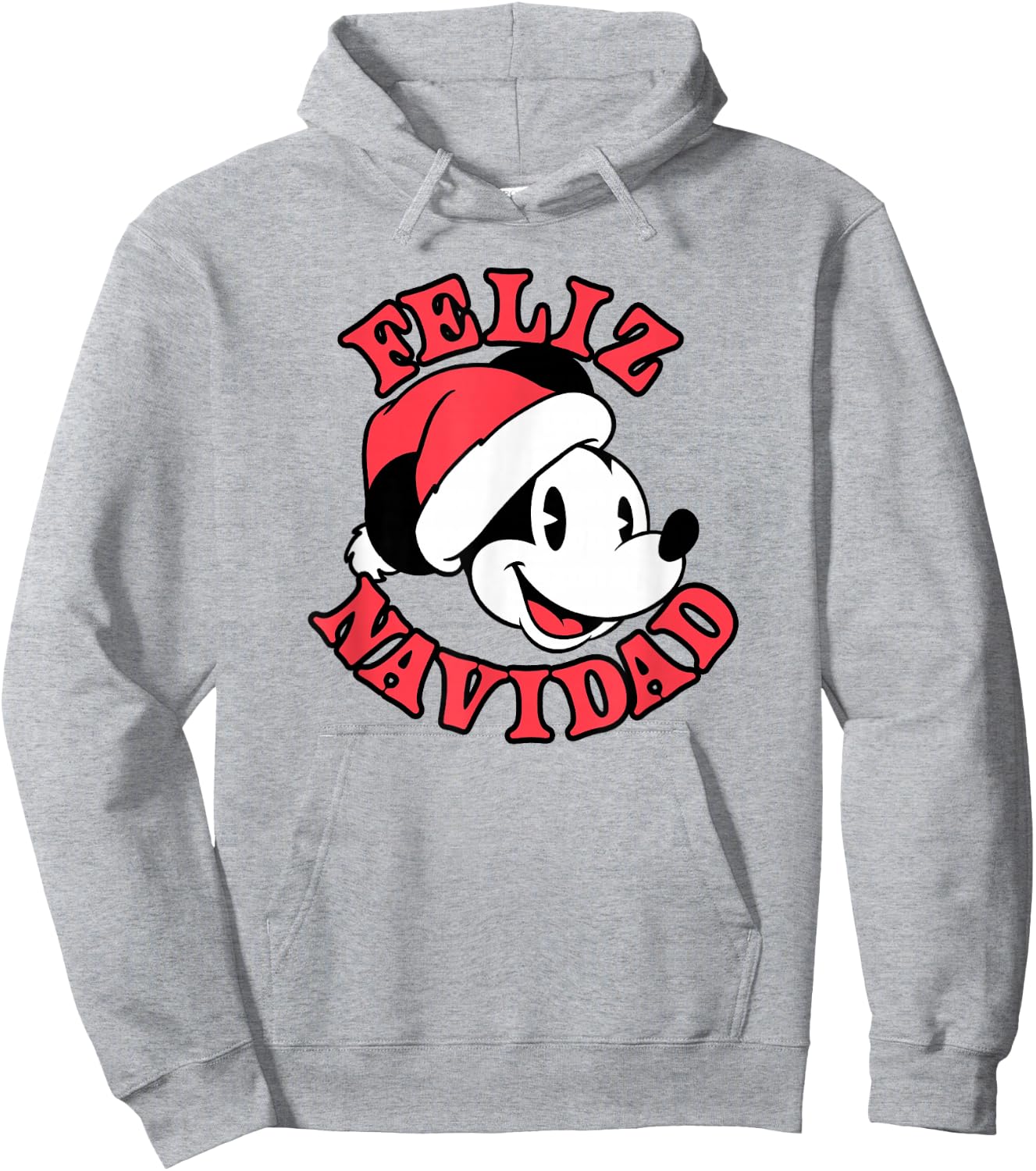 Disney Mickey & Friends Christmas Feliz Navidad Mickey Hoodie - Hoodie | Ash