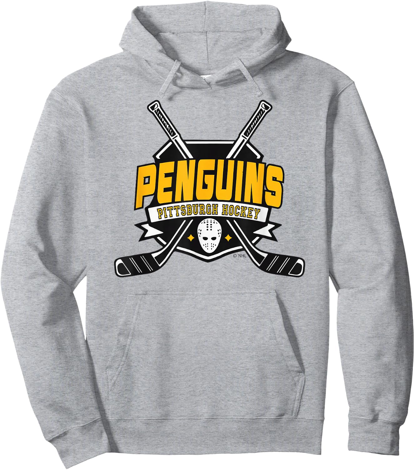 Pittsburgh Penguins Hockey Sticks Gray Officially Licensed Hoodie - Hoodie | Ash