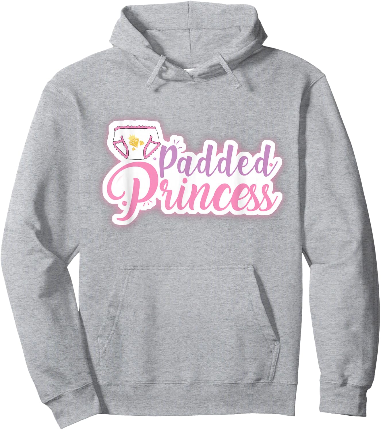 Gepolsterte Prinzessin Rüschenwindel ABDL Hoodie - Hoodie | Ash