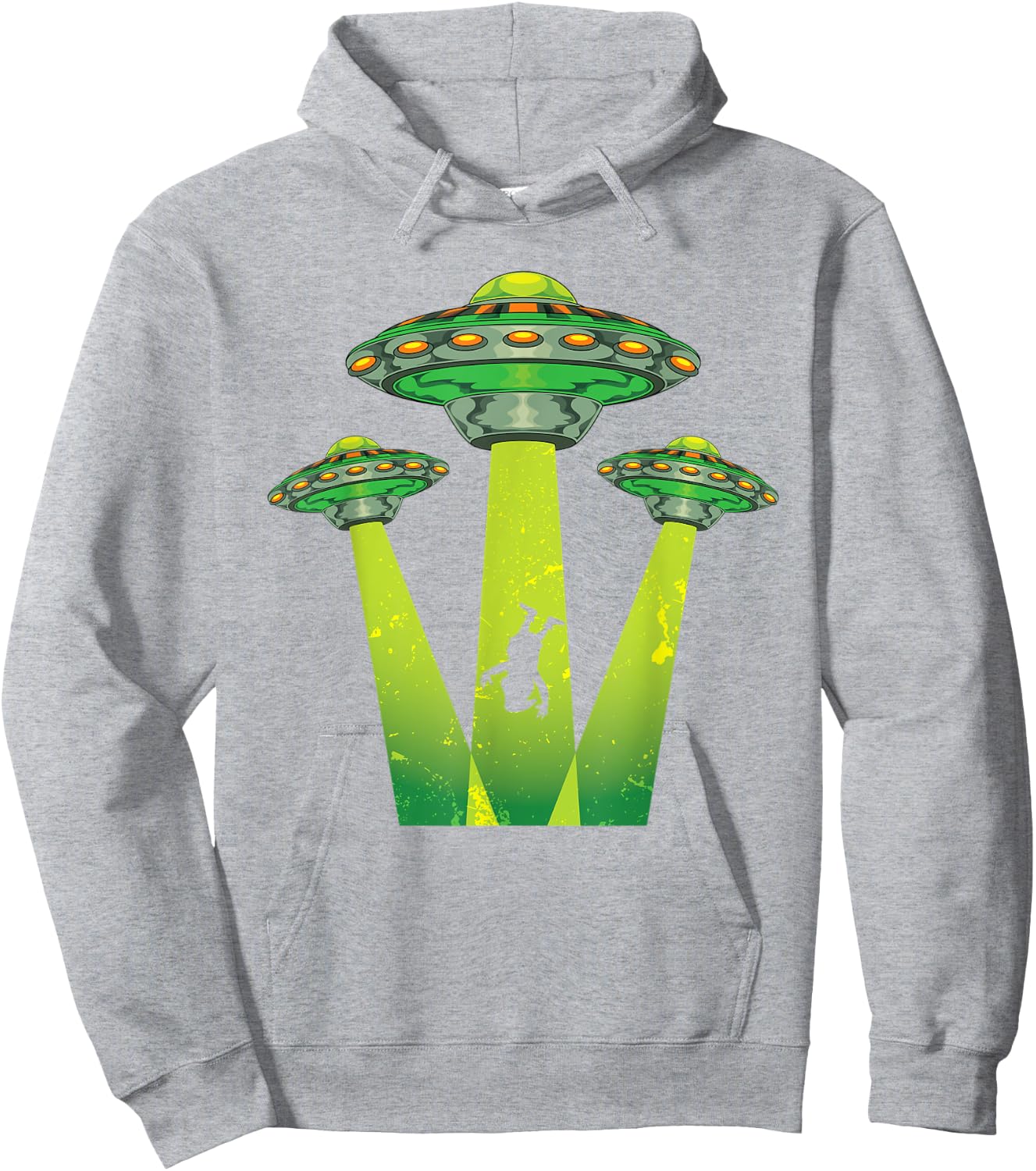 Alien Extraterrestrial Gnome UFO Abduction Nordic Gnome Hoodie - Hoodie | Ash