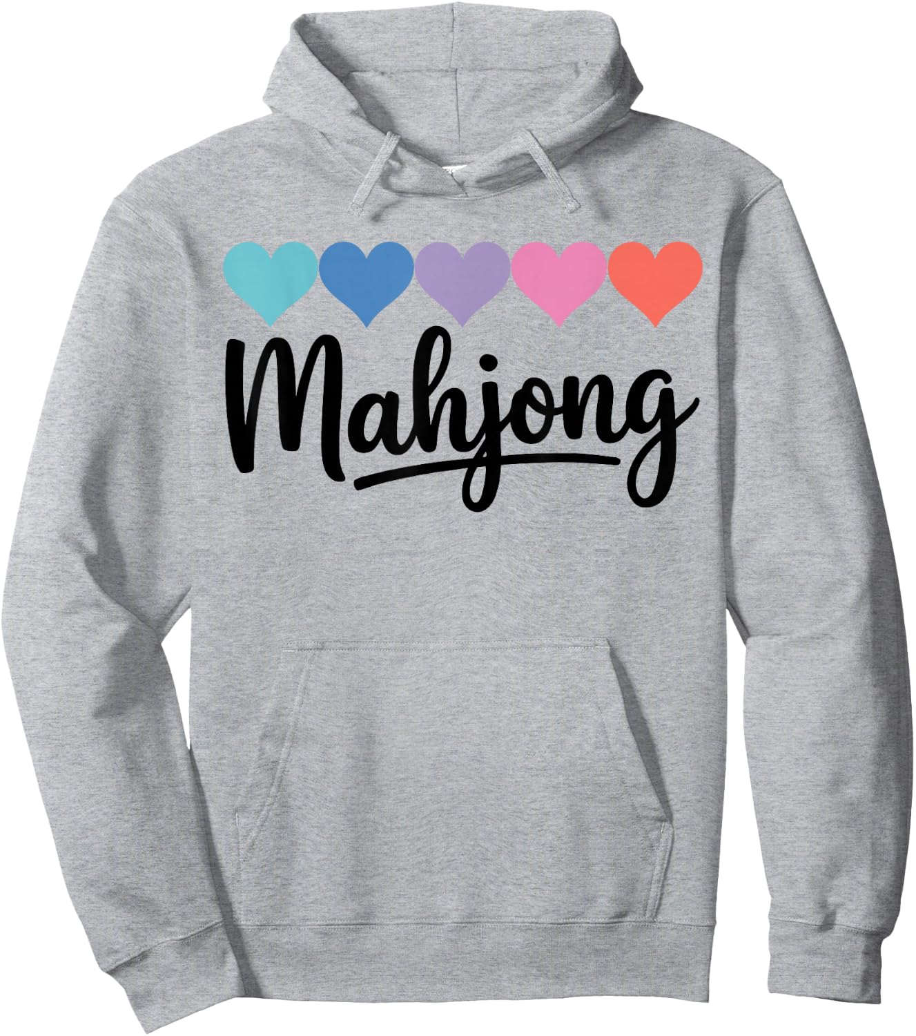 American Mahjong Club Player Heart Mahjong Hoodie - Hoodie | Ash