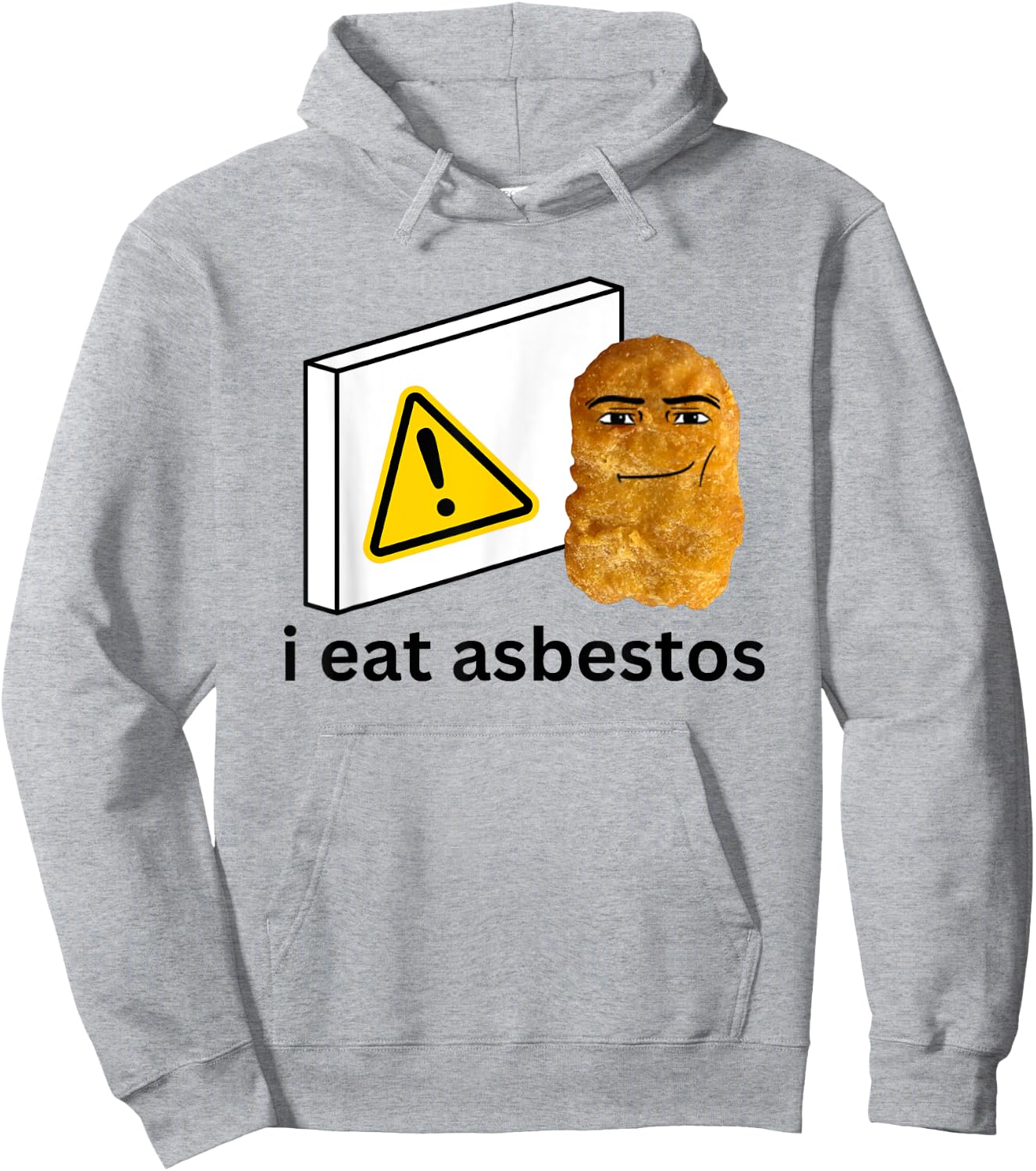 I Eat Asbest Funny Cursed Chicken Nugget Meme Hoodie - Hoodie | Ash